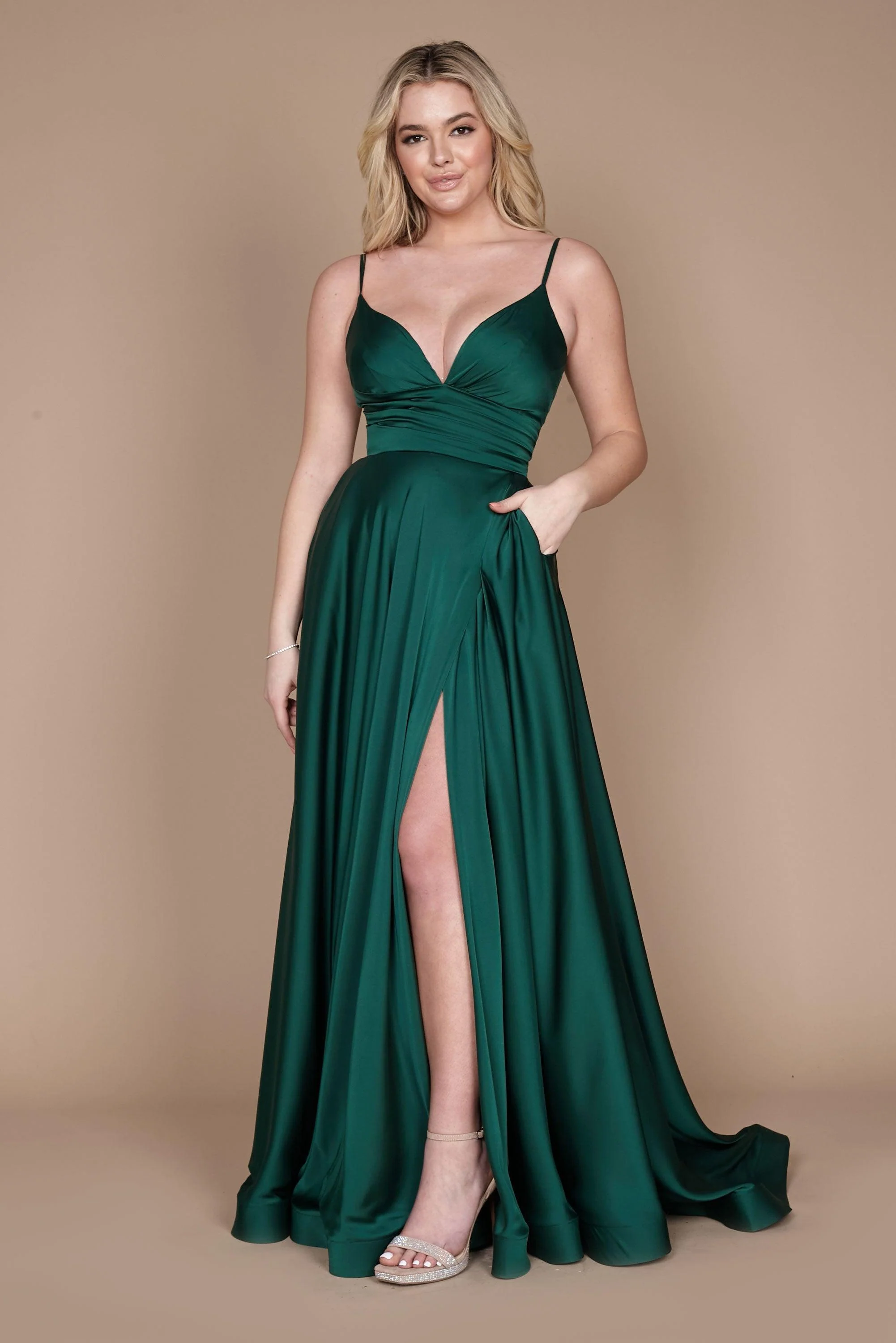 Dylan & Davids Long Spaghetti Strap Prom Formal Gown