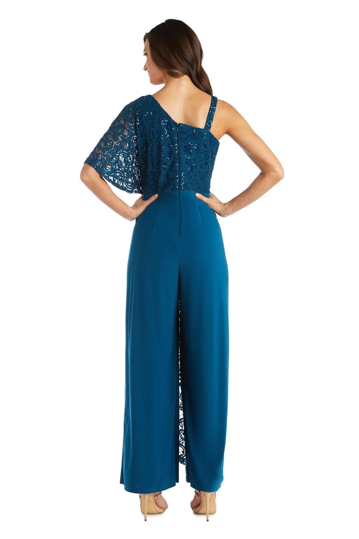 R&M Richards 3556 Asymmetric Evening Jumpsuit
