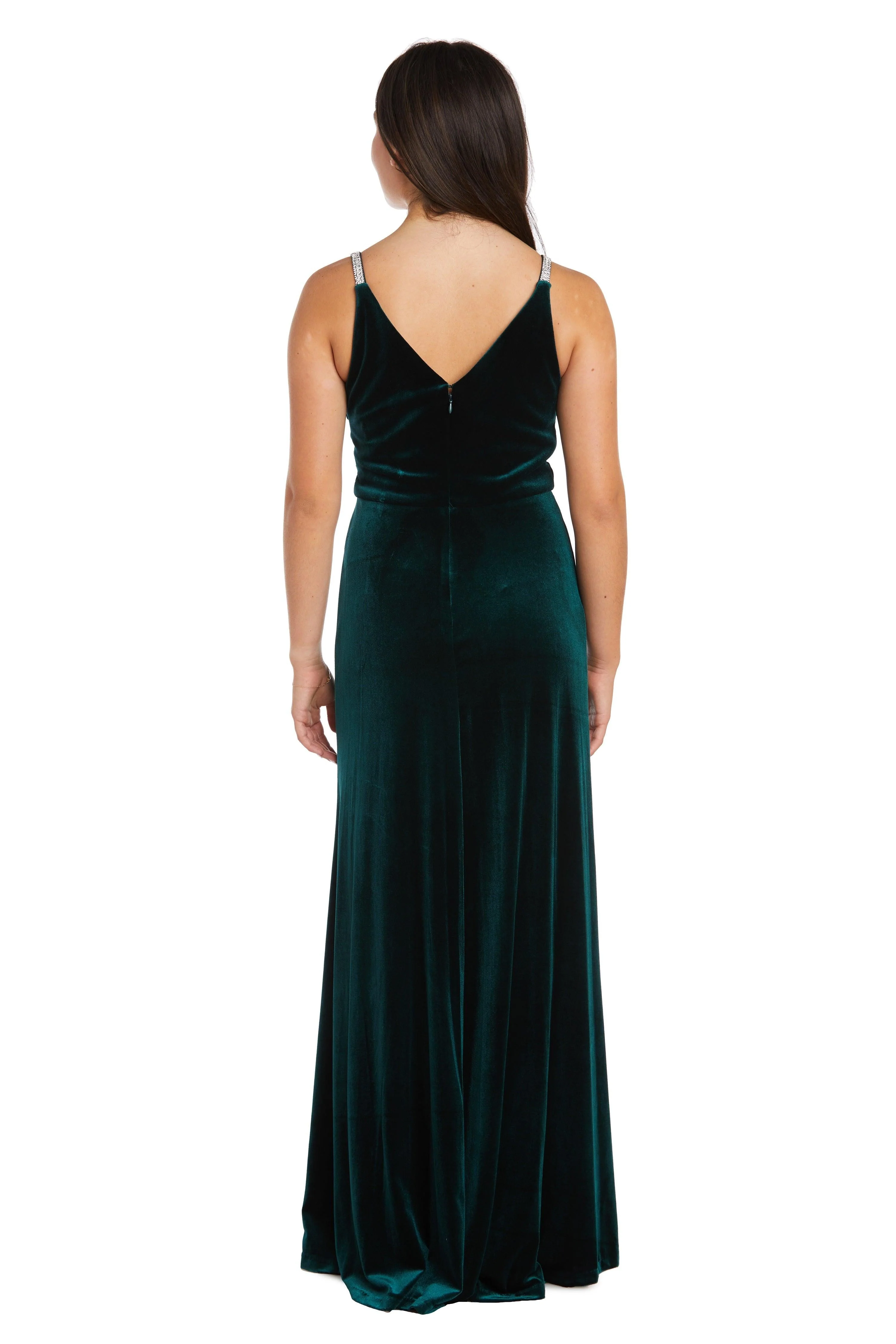 Nightway Long Formal Velvet Evening Gown 22093