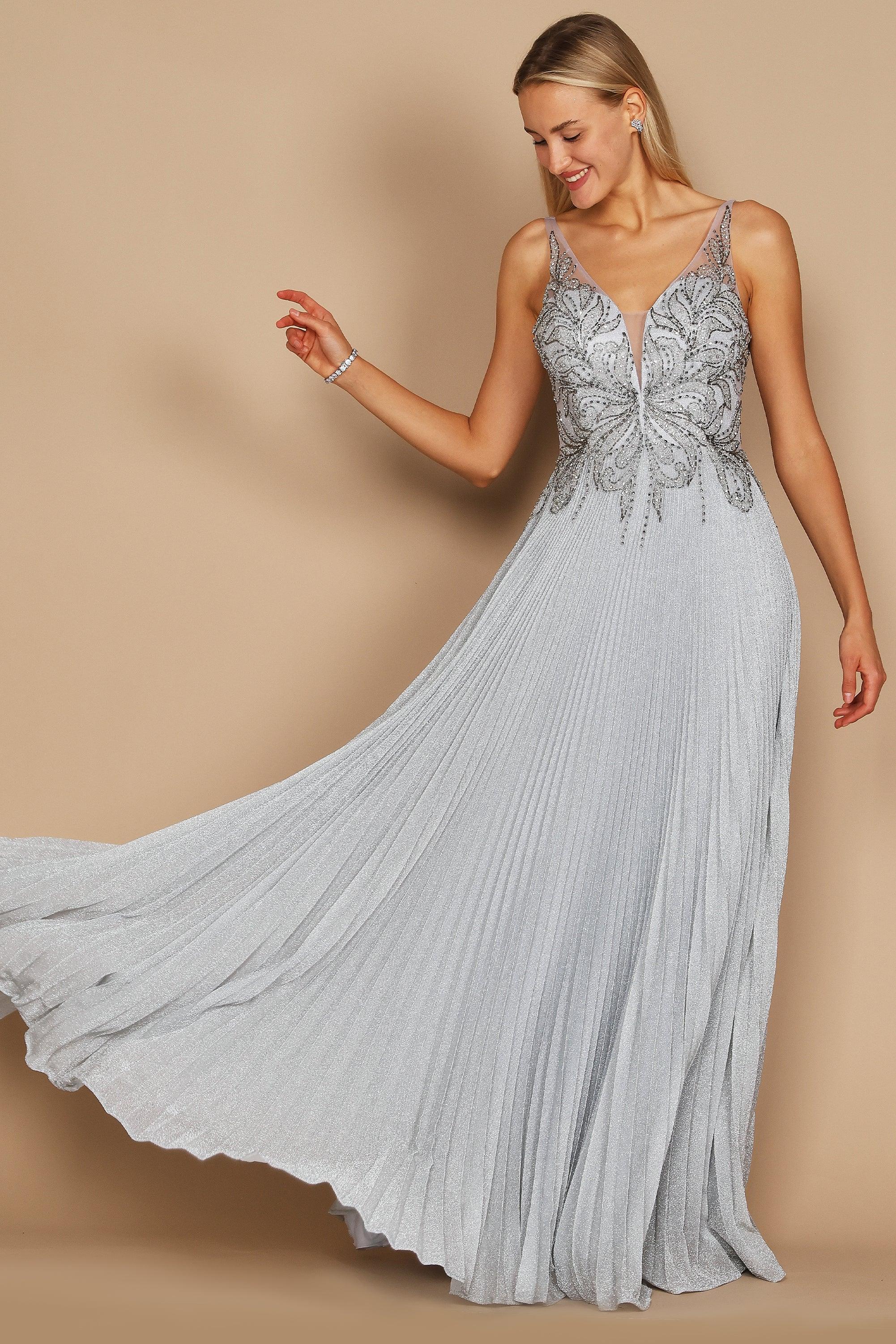Dylan & Davids Long Formal Pleaded Evening Dress