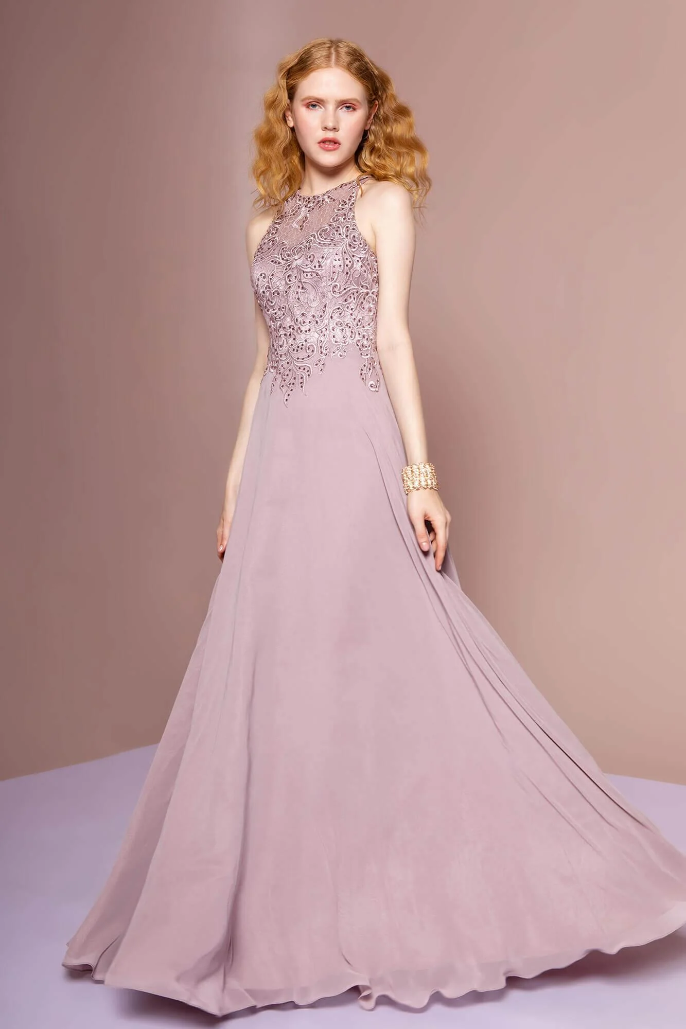 Sleeveless Long Prom Gown Formal Dress