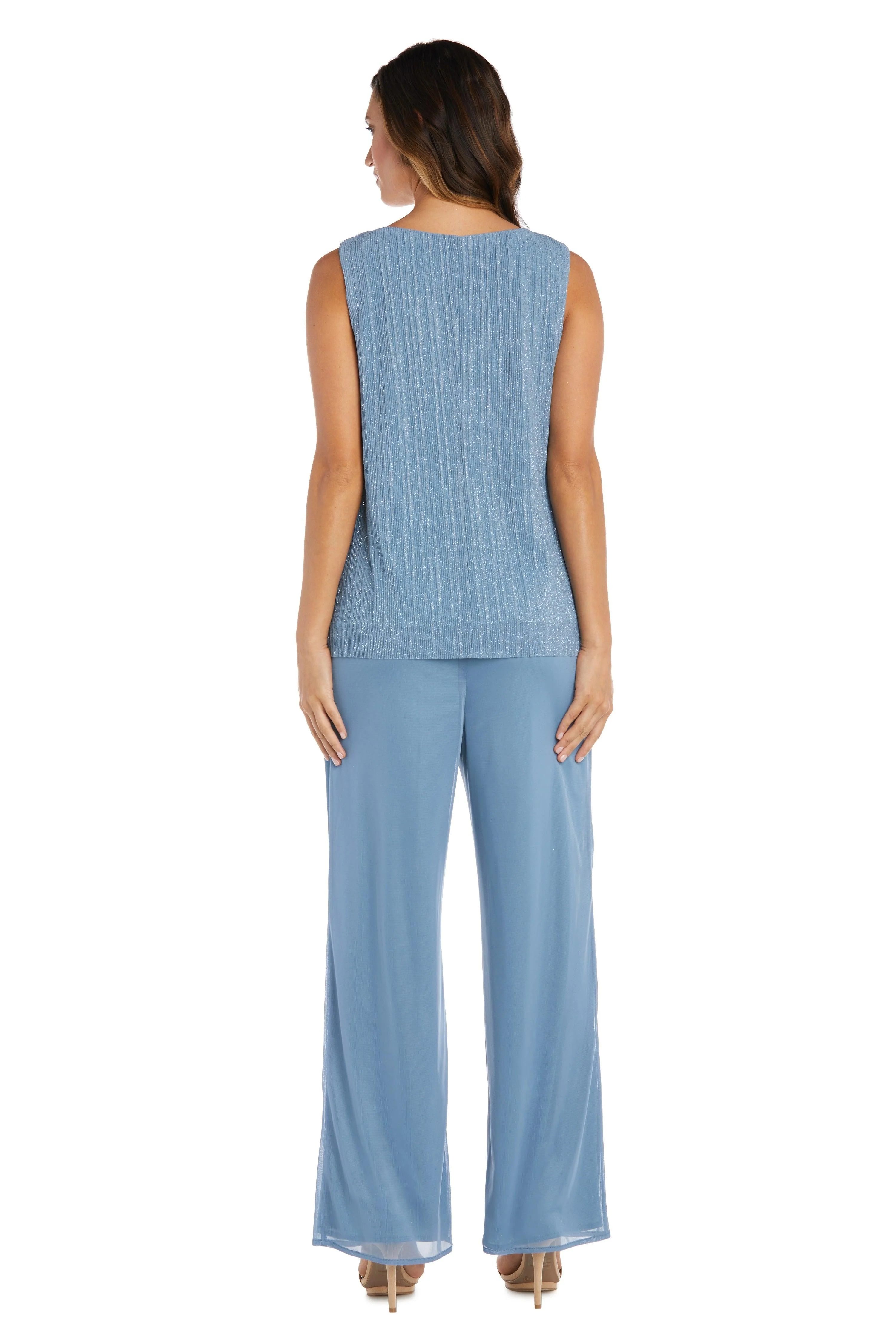 R&M Richards 2593 Long Formal Chiffon Pant Suit