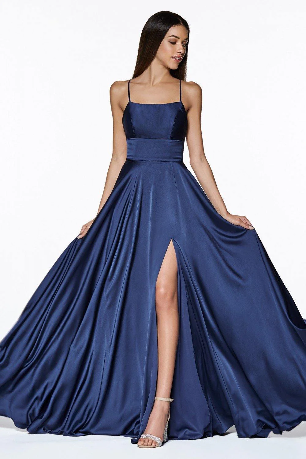 Cinderella Divine CJ527 Halter Long Prom Dress