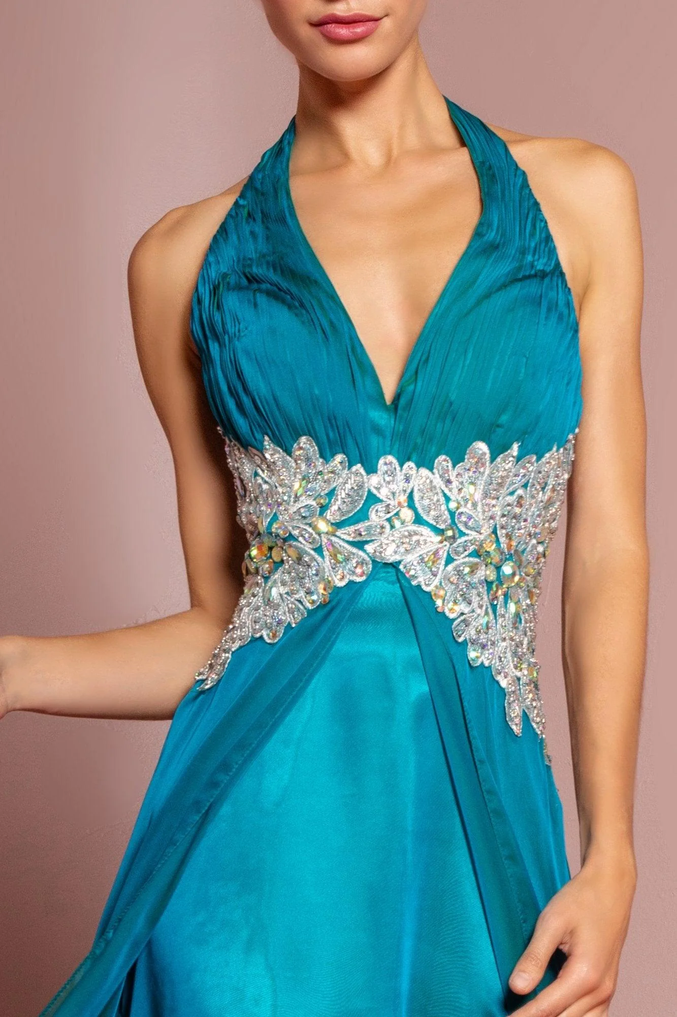 Prom Long Halter Neck Chiffon Evening Dress Sale