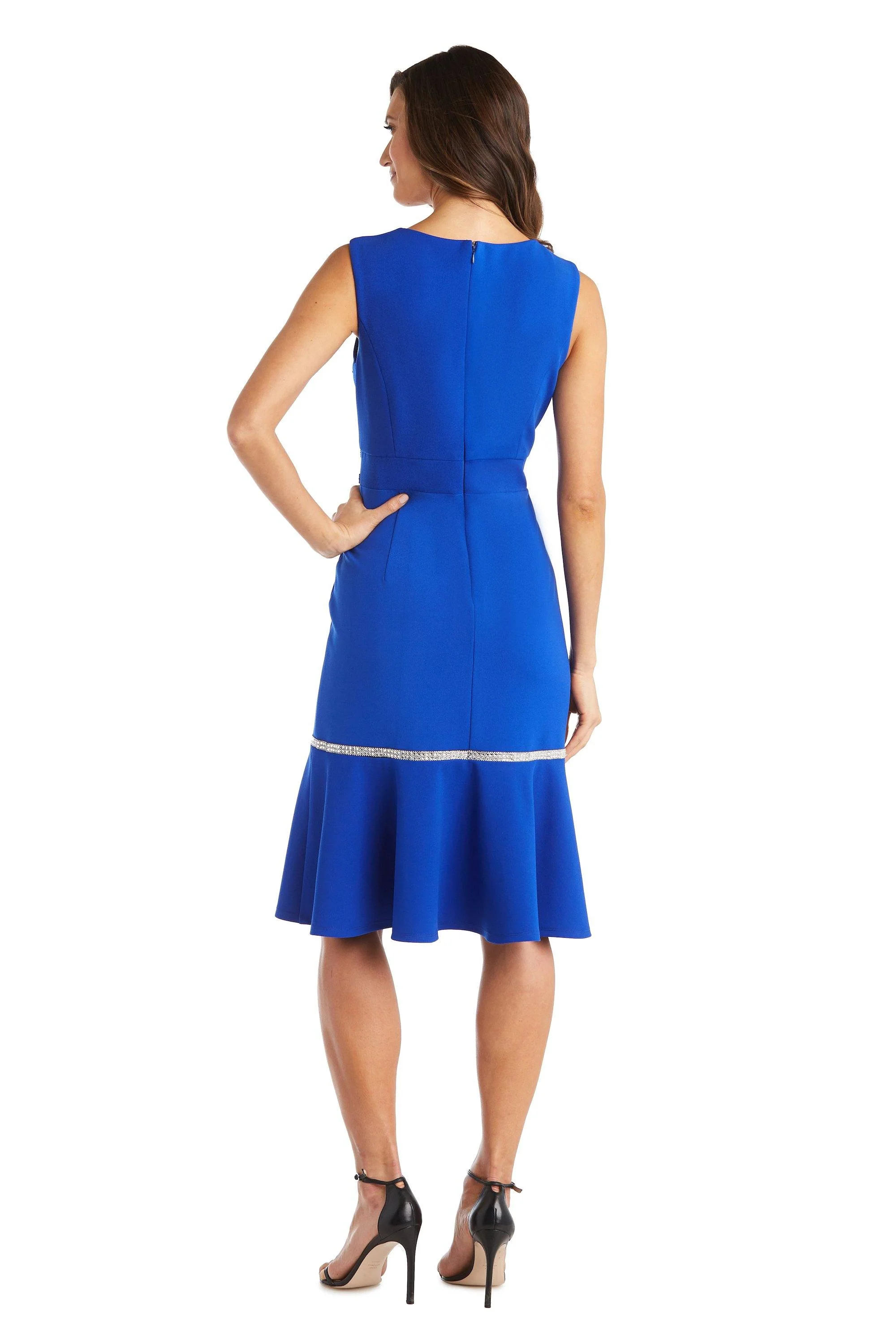 R&M Richards 5619 Formal Fishtail Sleeveless Short Dress