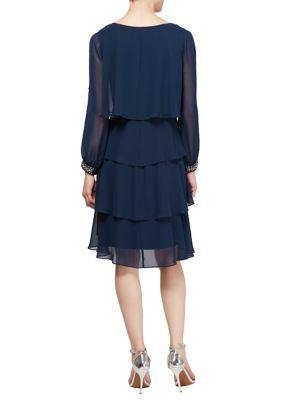 SL Fashions 1701621 Short Mother of the Bride Dress