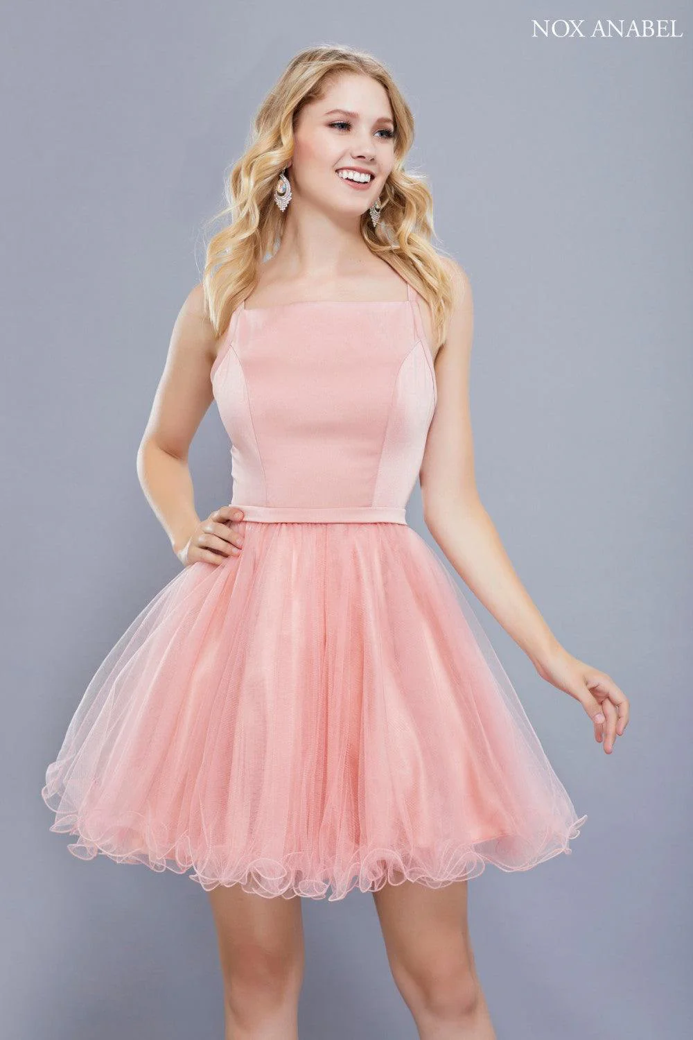 Short Sleeveless Tulle Formal Homecoming Prom Dress