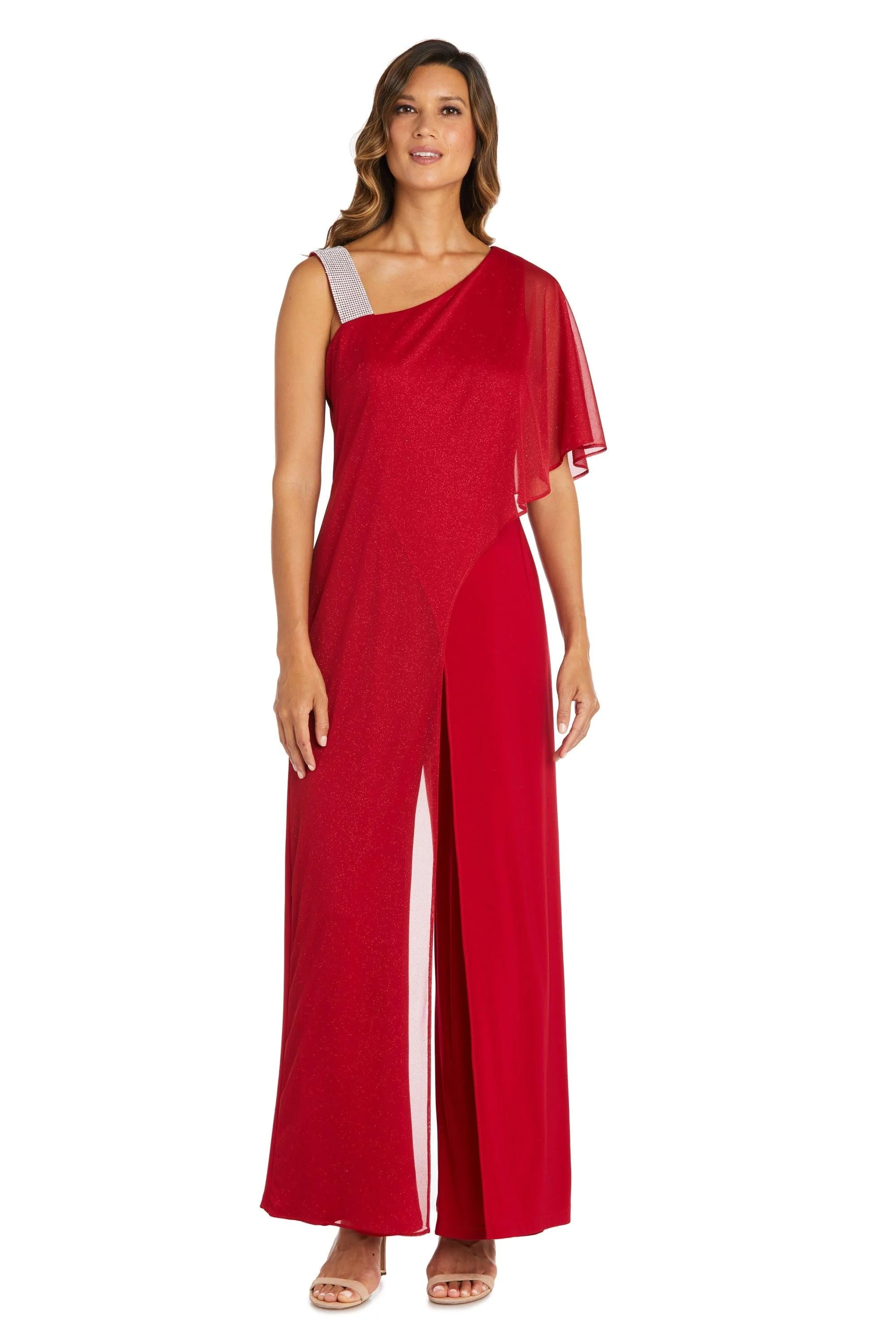 R&M Richards 7460 One Shoulder Jumpsuit