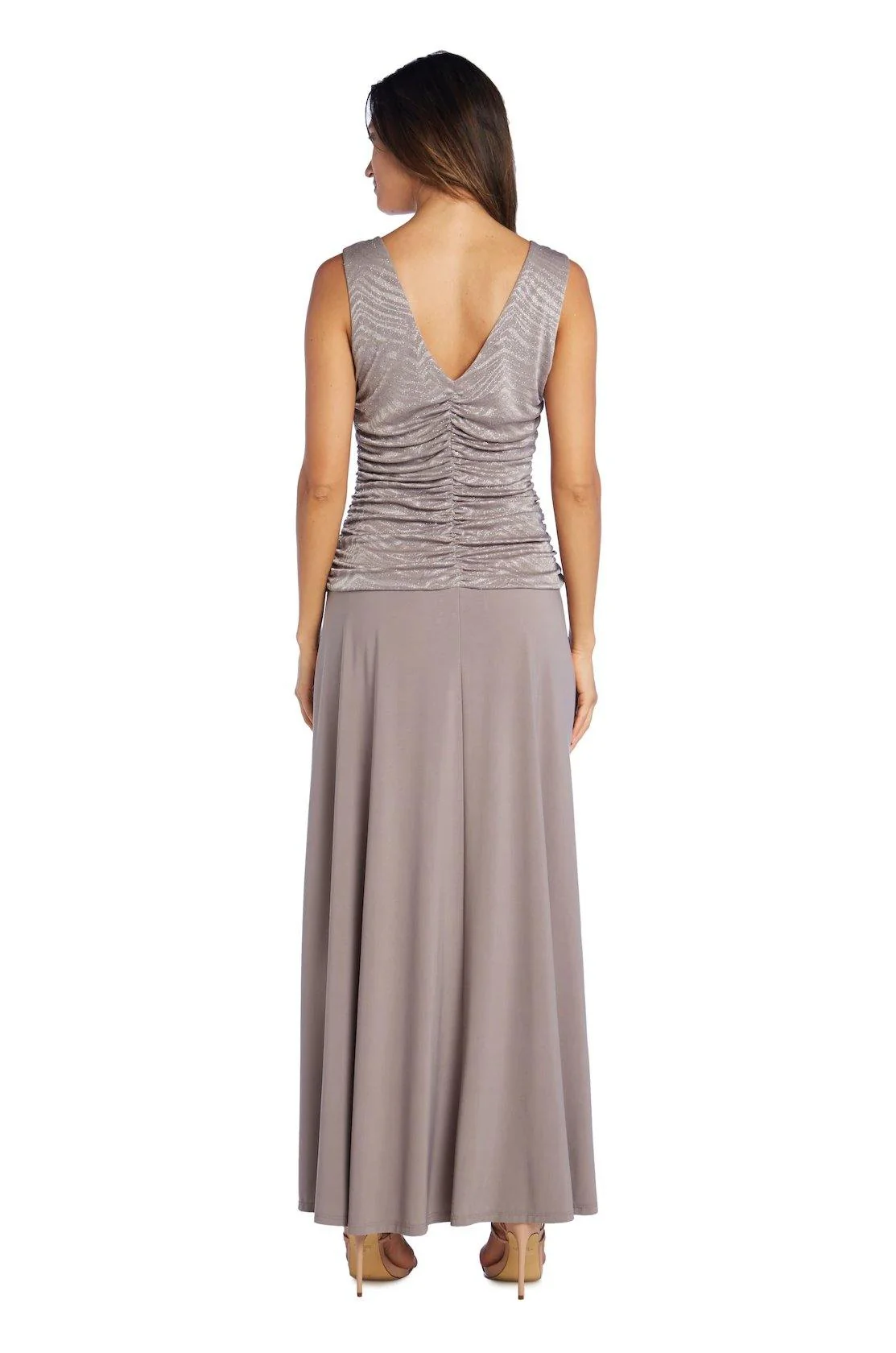 R&M Richards 3629 Long Formal Cowl Neck Dress