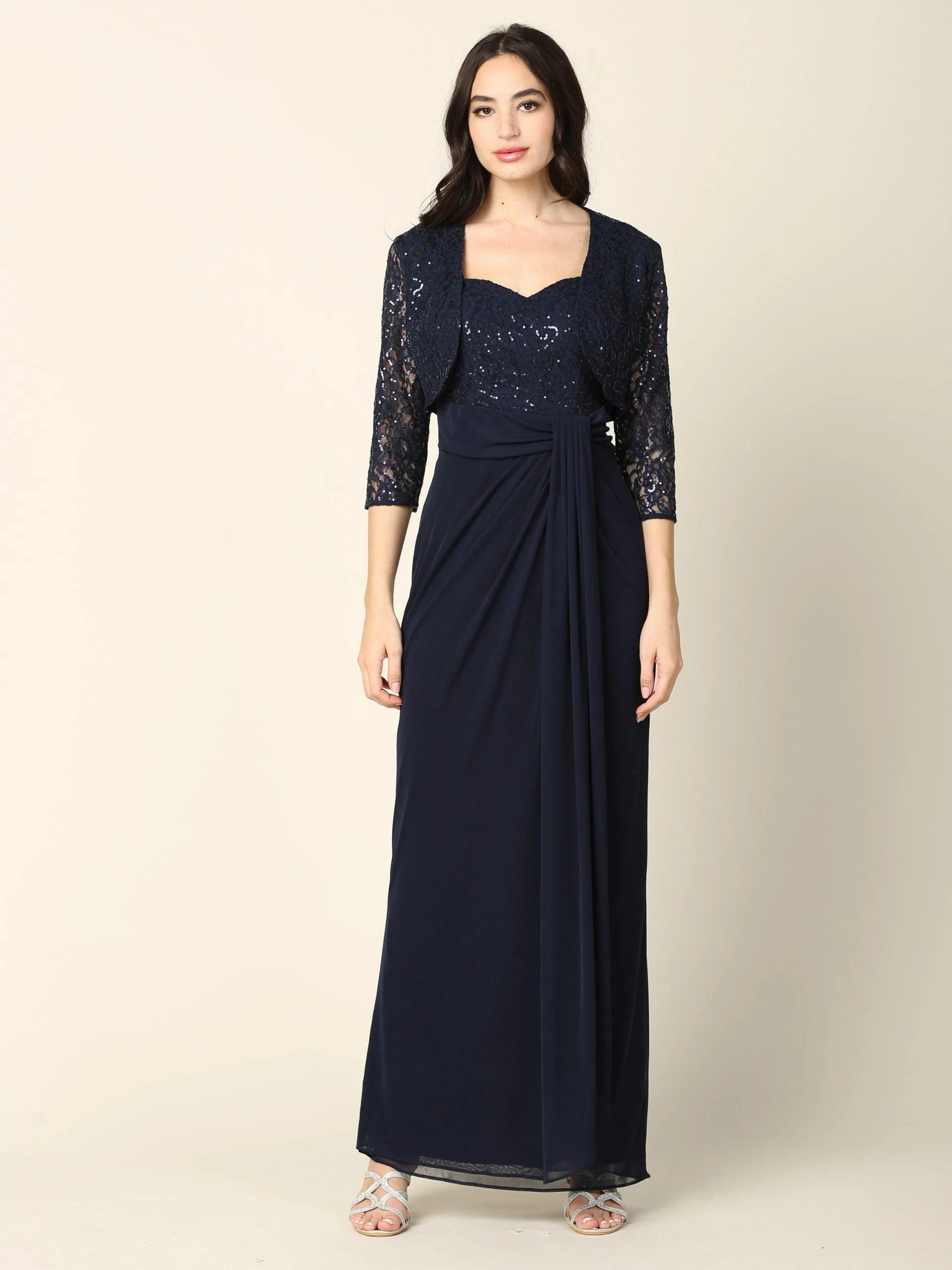 Long Mother of the Bride 2 Piece Formal Bolero Dress Sale