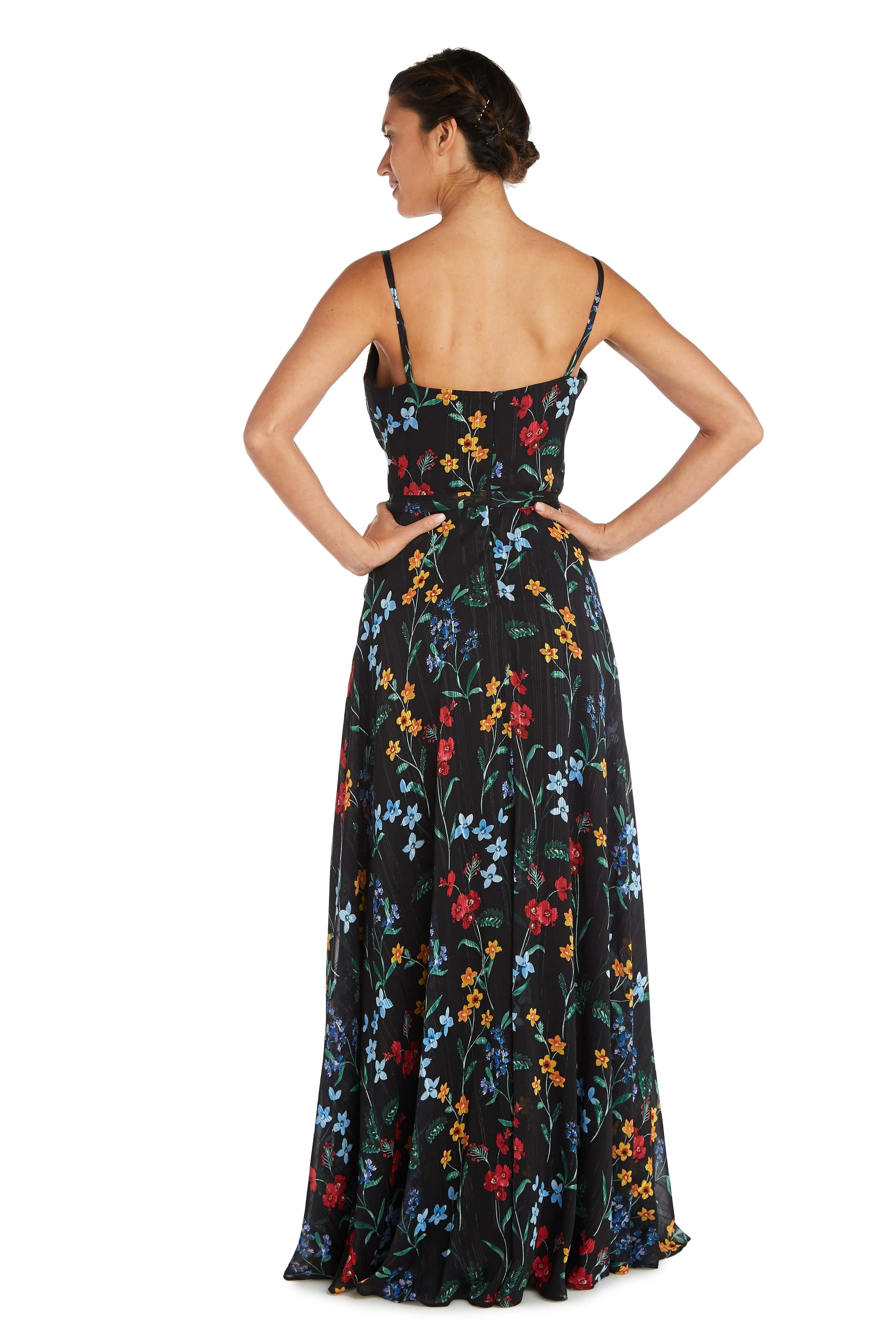 Nightway Long Formal Petite Floral Dress 22040P