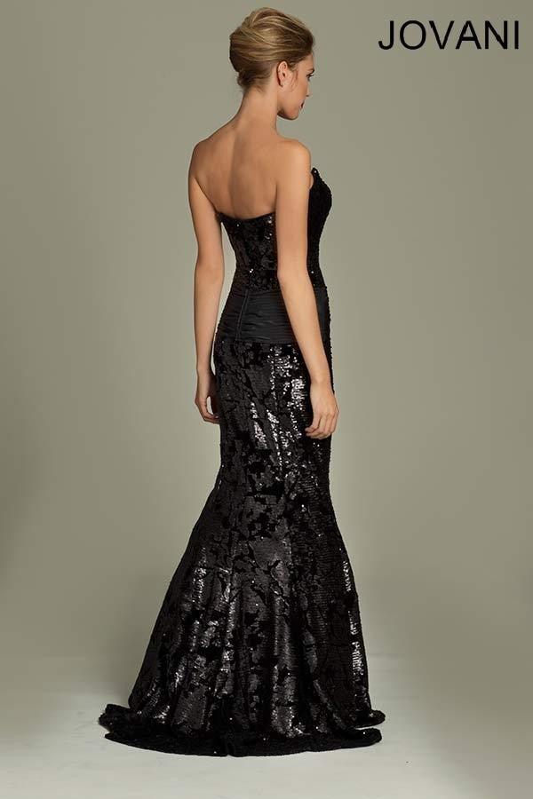 Jovani 77610 Strapless Long Mermaid Evening Dress