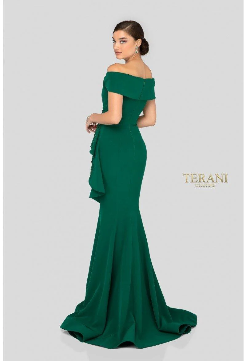 Terani Couture 1911M9339 Long Off Shoulder Prom Dress Sale