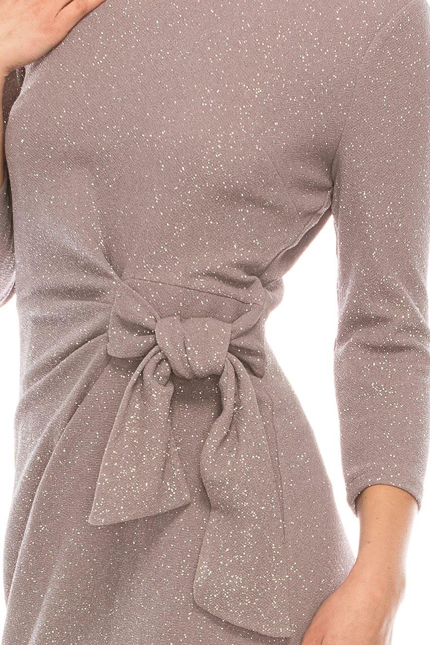 London Times Merlot Delight Metallic Bubble Crepe Sheath Dress