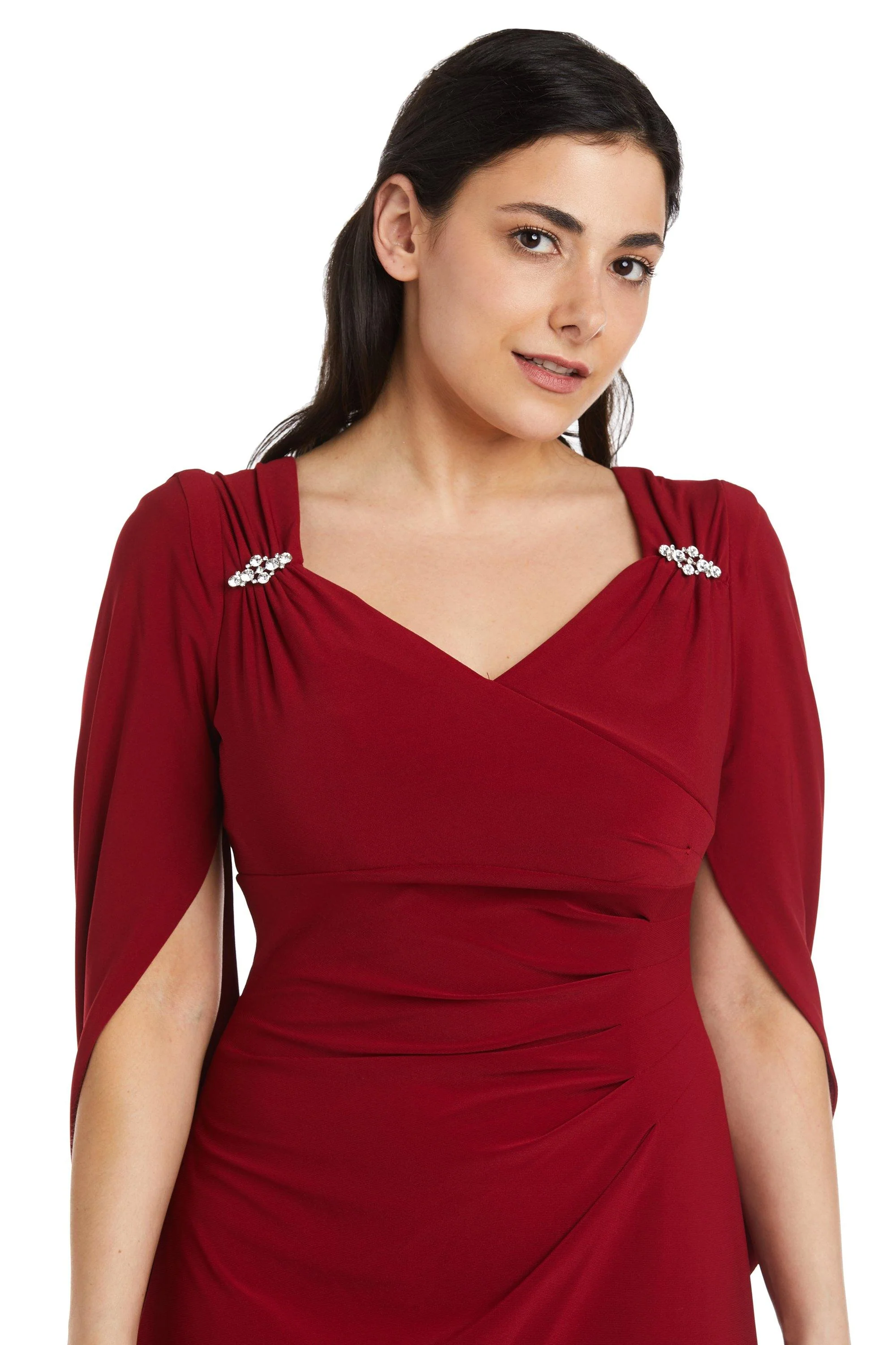 R&M Richards 5899P Petite Long Formal Evening Dress