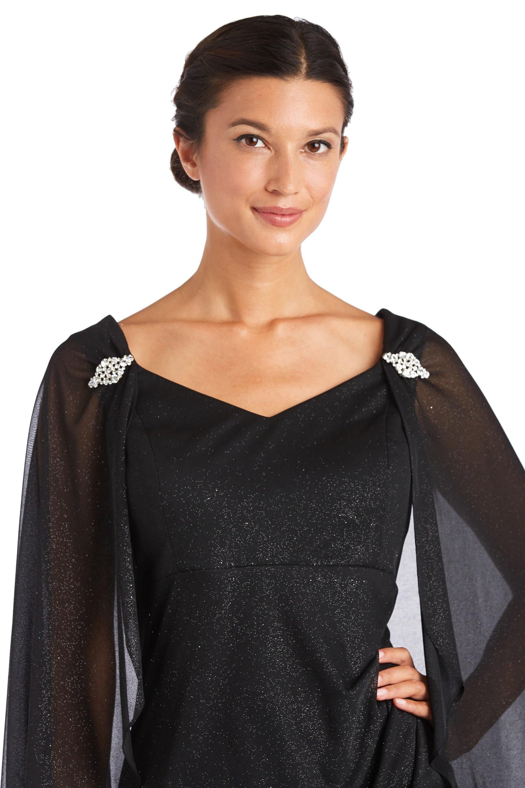 R&M Richards 2384 Long Mother Of Bride Cape Dress Sale