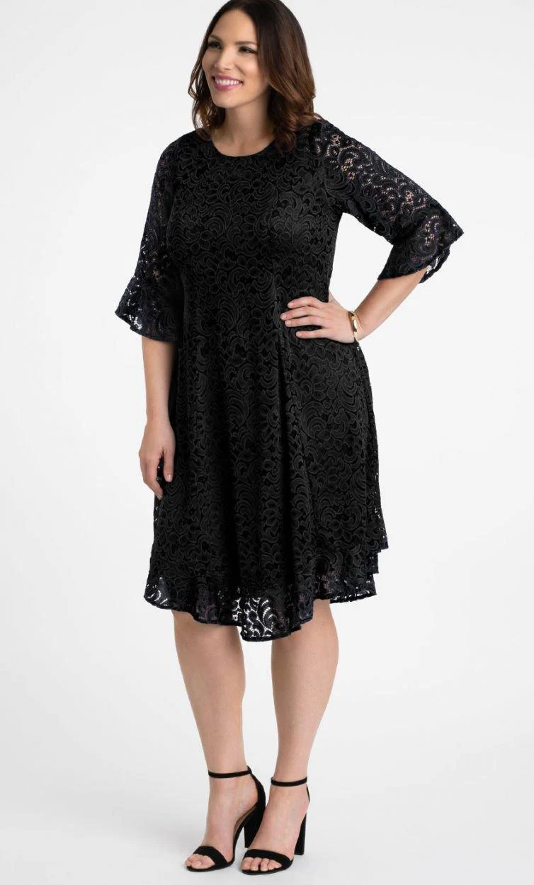 Kiyonna Short Lace Dress Formal Cocktail