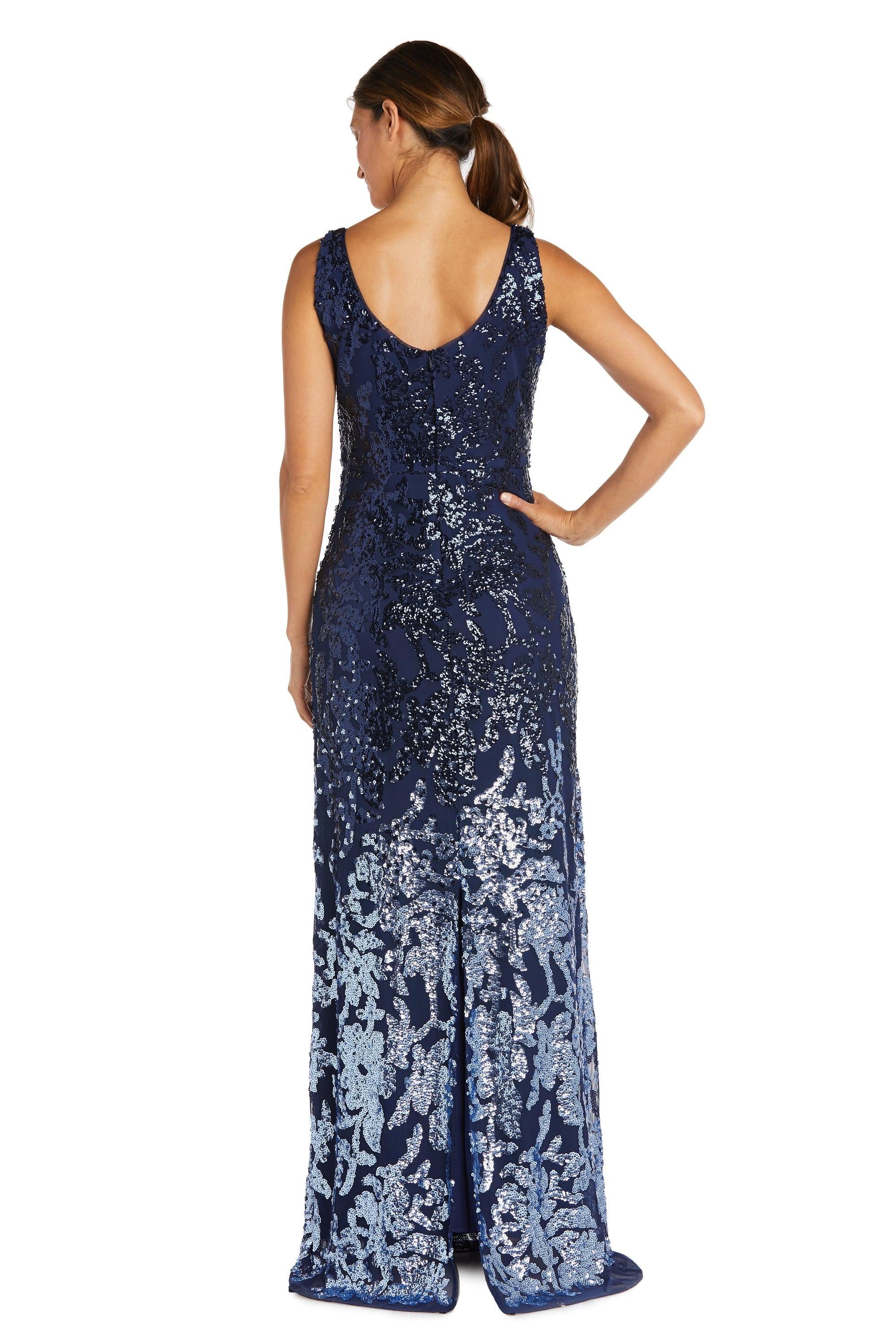 R&M Richards 9131 Long Sleeveless Formal Ombre Gown