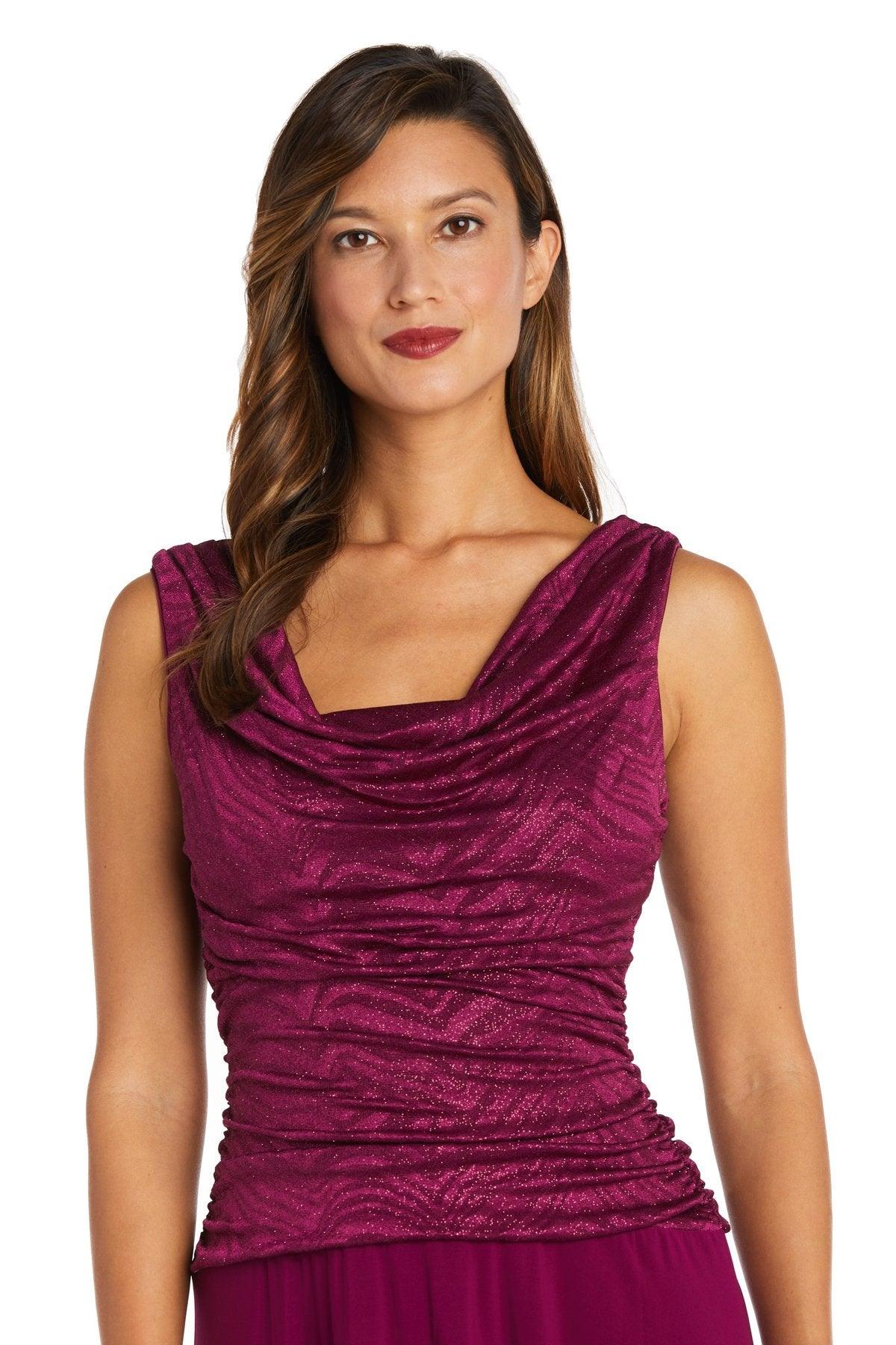 R&M Richards 3629P Long Formal Petite Maxi Dress