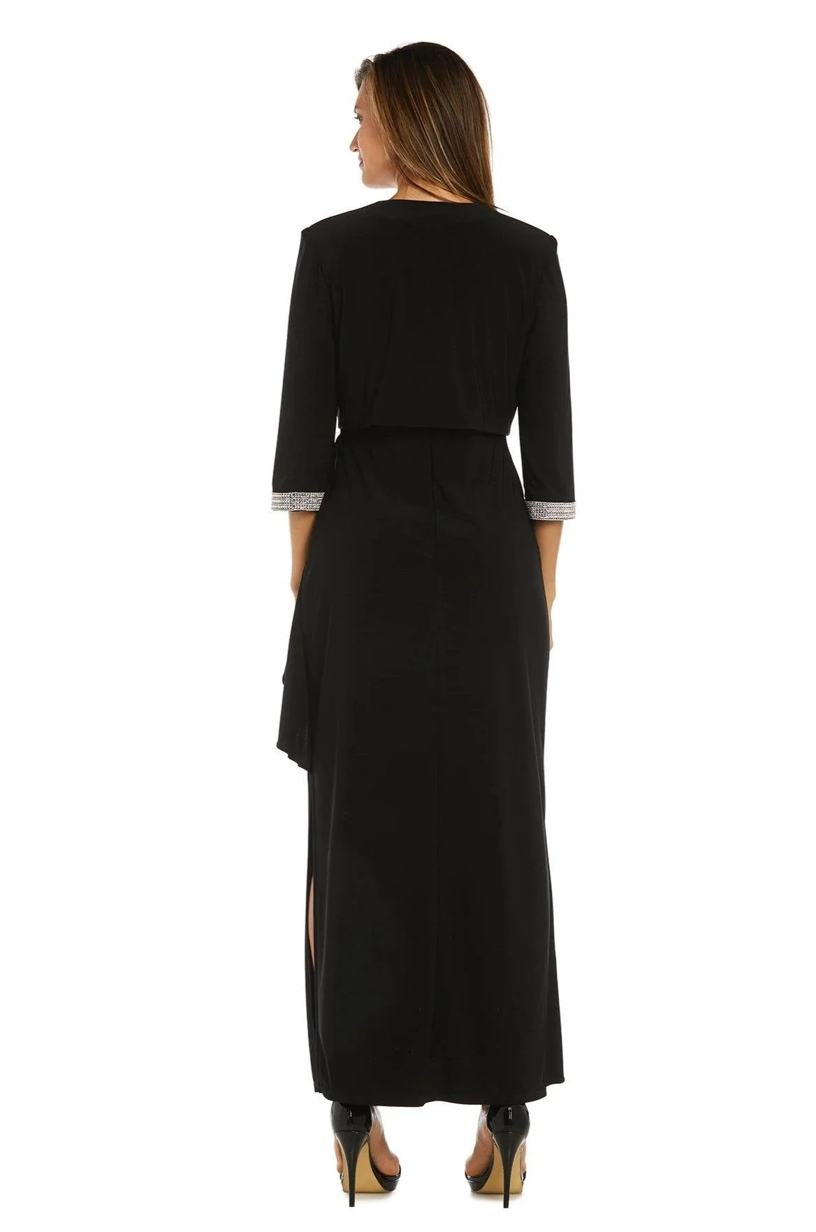 R&M Richards 3808 Evening Gown And Cropped Jacket Set