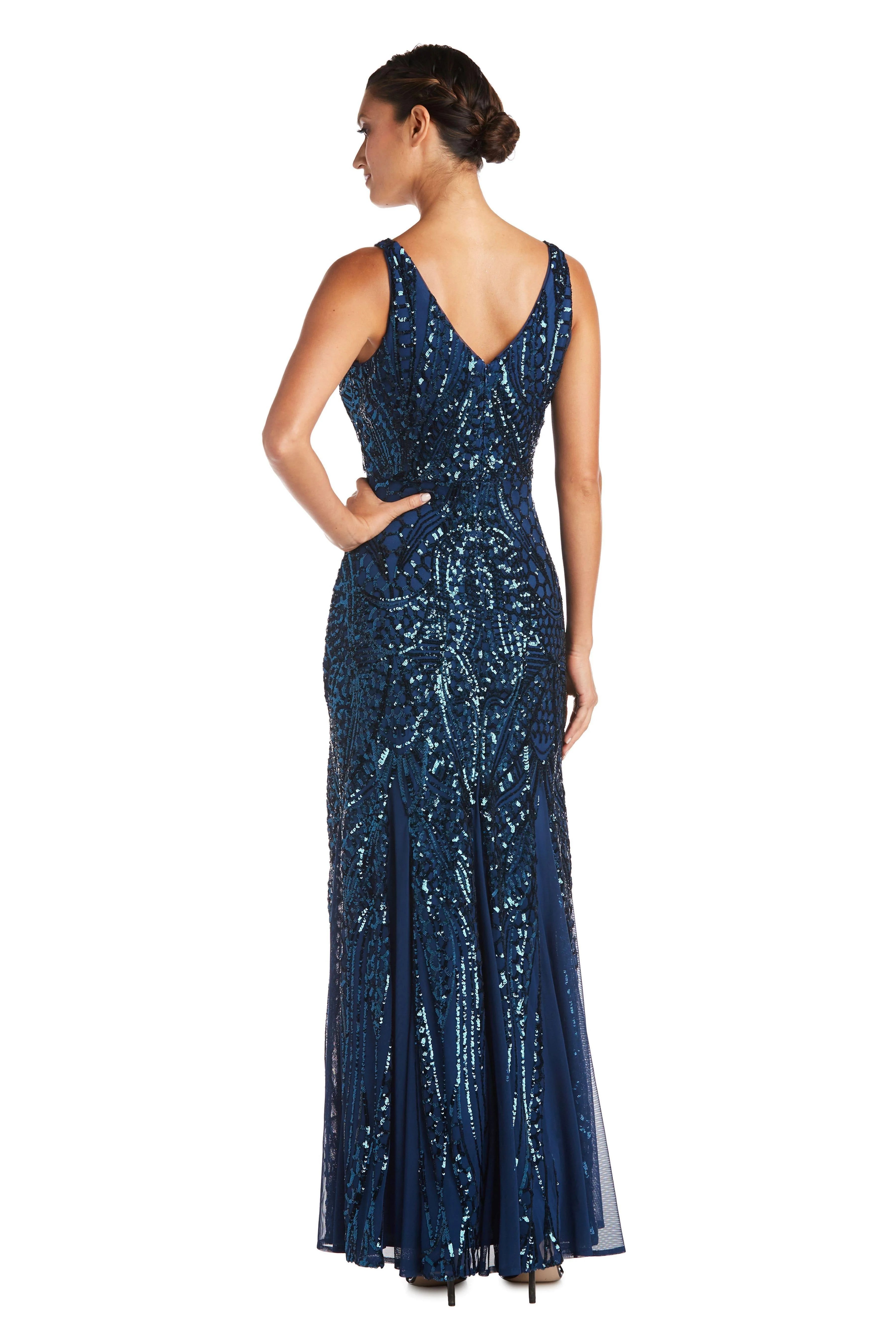 Nightway Long Formal Sequins Dress 21685