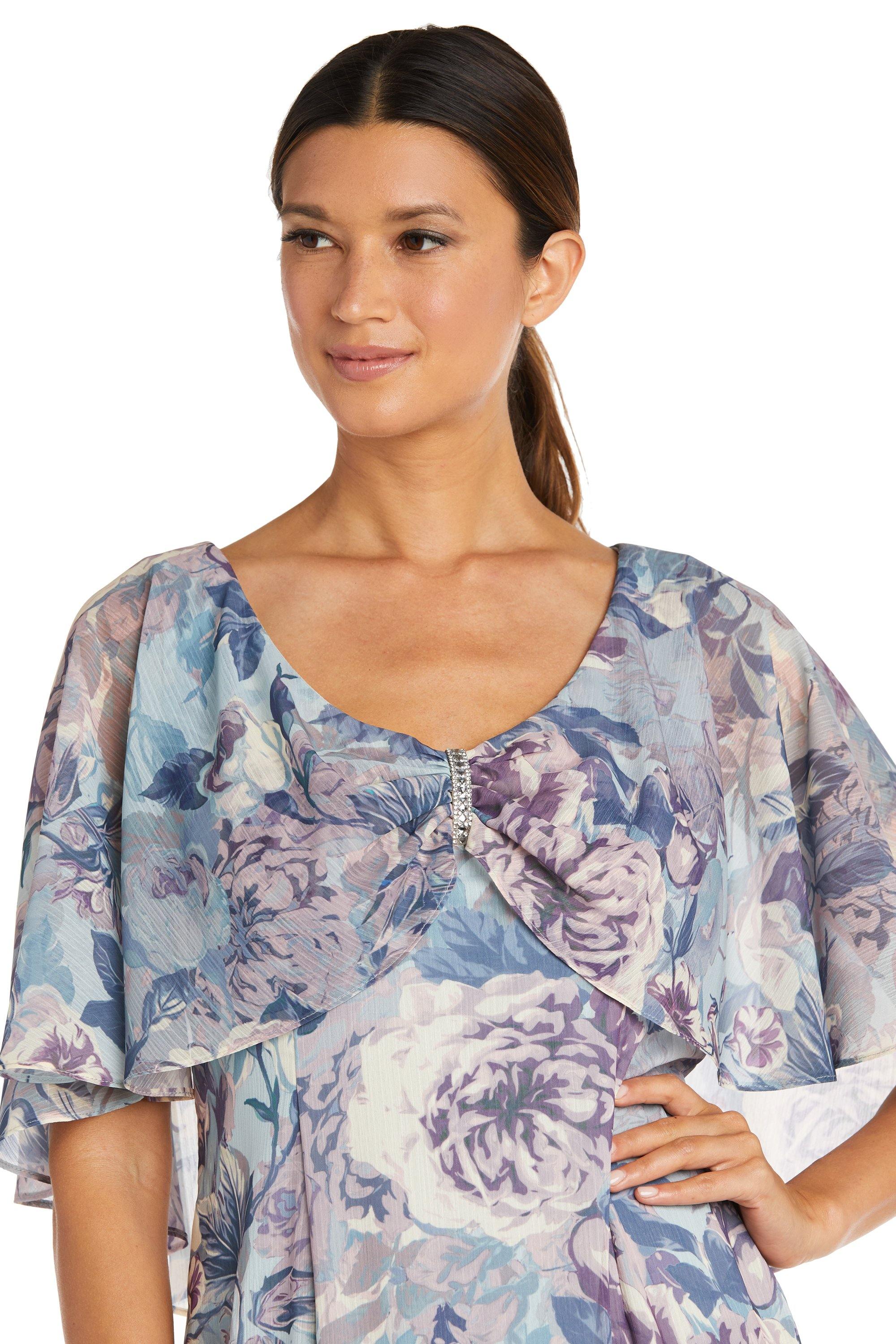 R&M Richards 7950 High Low Floral Chiffon Dress Sale