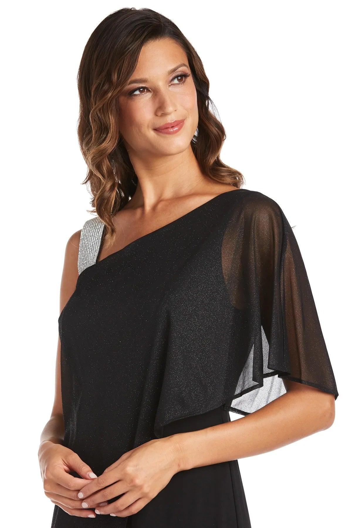 R&M Richards 7460 One Shoulder Jumpsuit