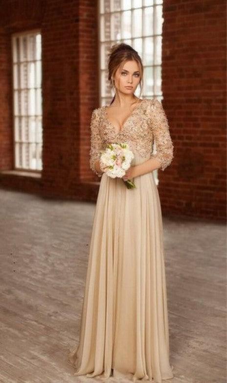 Jovani Long Formal Long Sleeve Chiffon Dress Sale