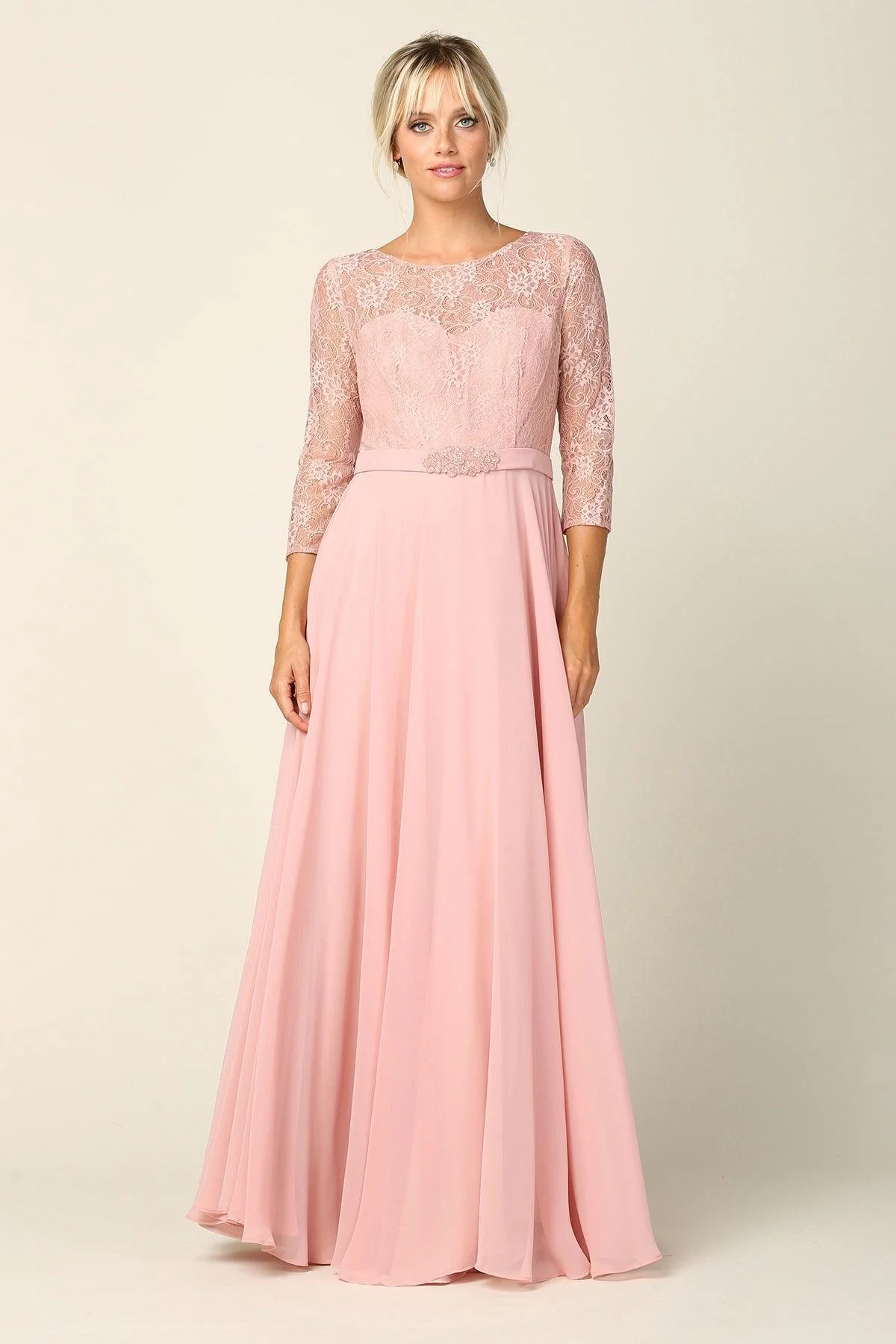 Mother of the Bride Long Formal Lace Chiffon Dress Sale