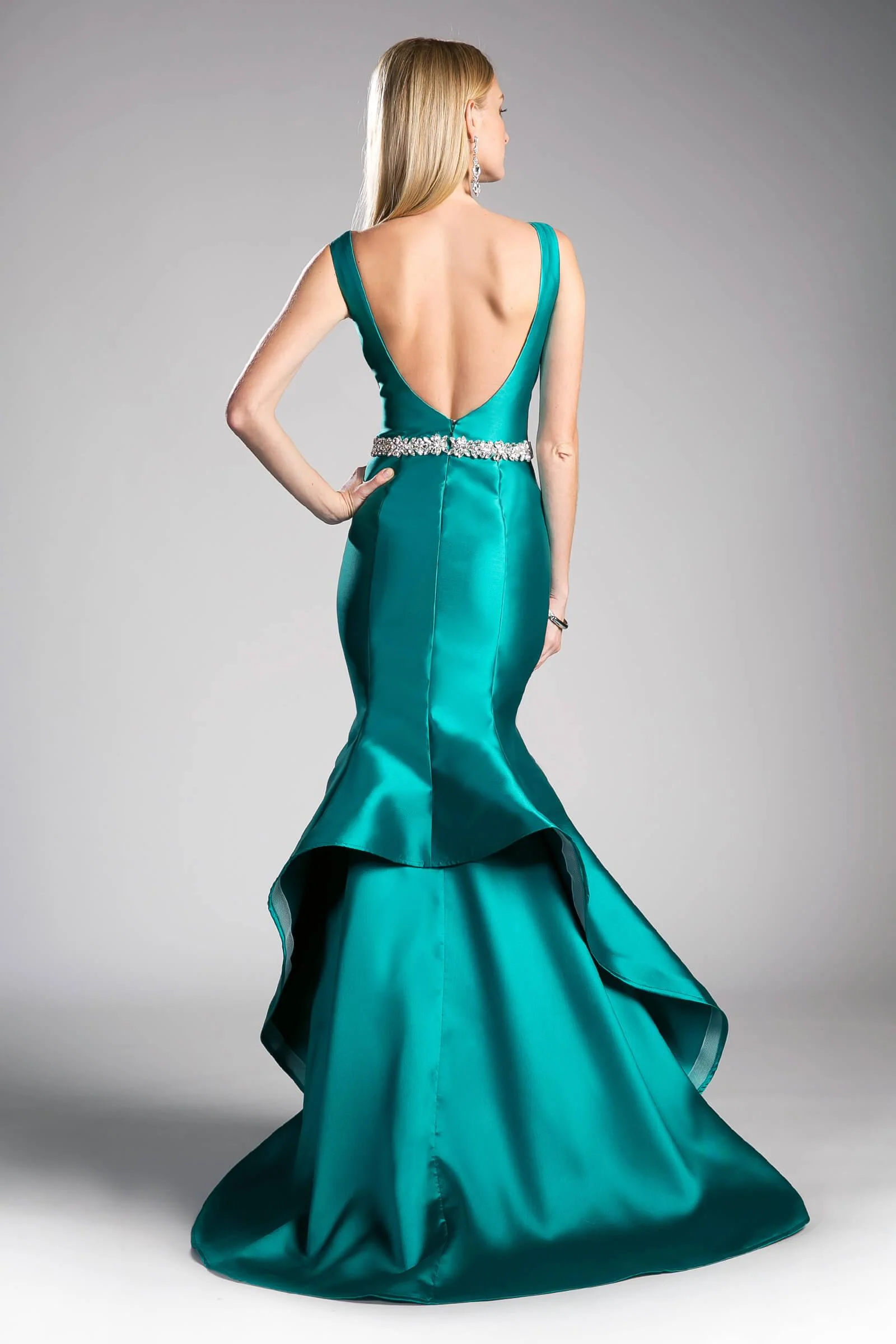 Cinderella Divine CR807 Prom Long Sleeveless Mermaid Evening Gown