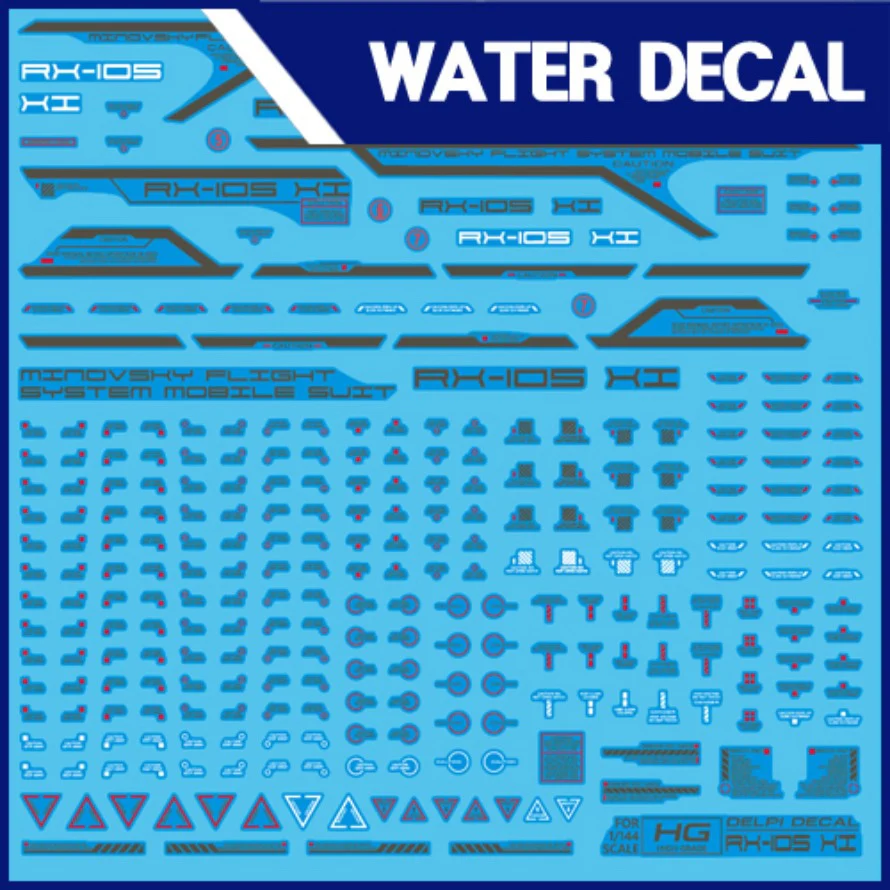 HG RX-105 XI Gundam (Water Decal)