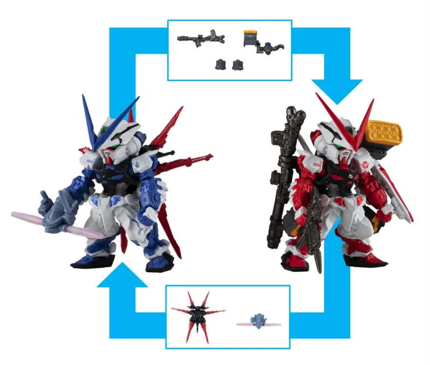Mobile Suit Gundam SEED Astray FW Gundam Converge: Core MBF-P03 Gundam Astray Red Frame & Blue Frame Set