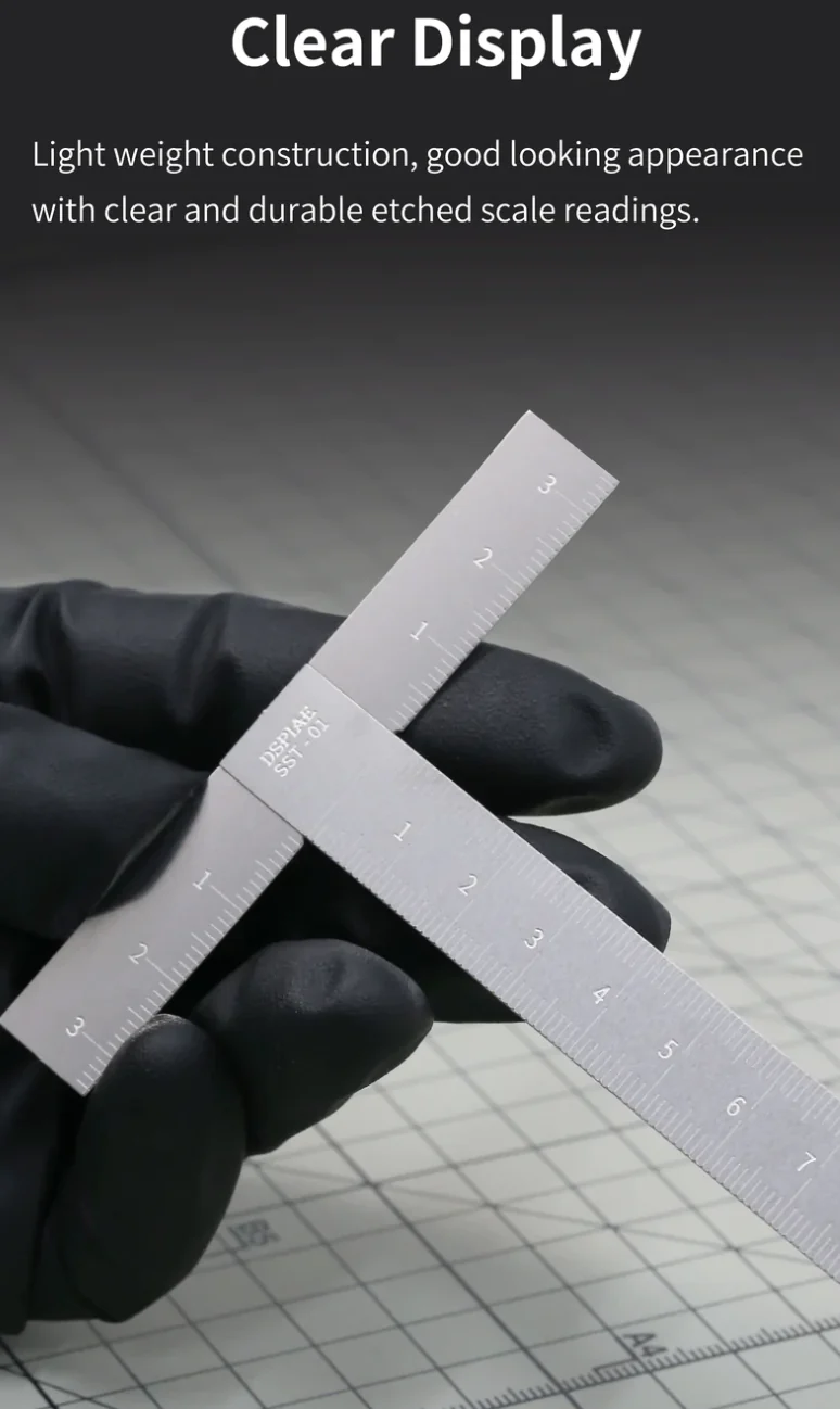 DSPIAE SST-01 Stainless Steel T Ruler
