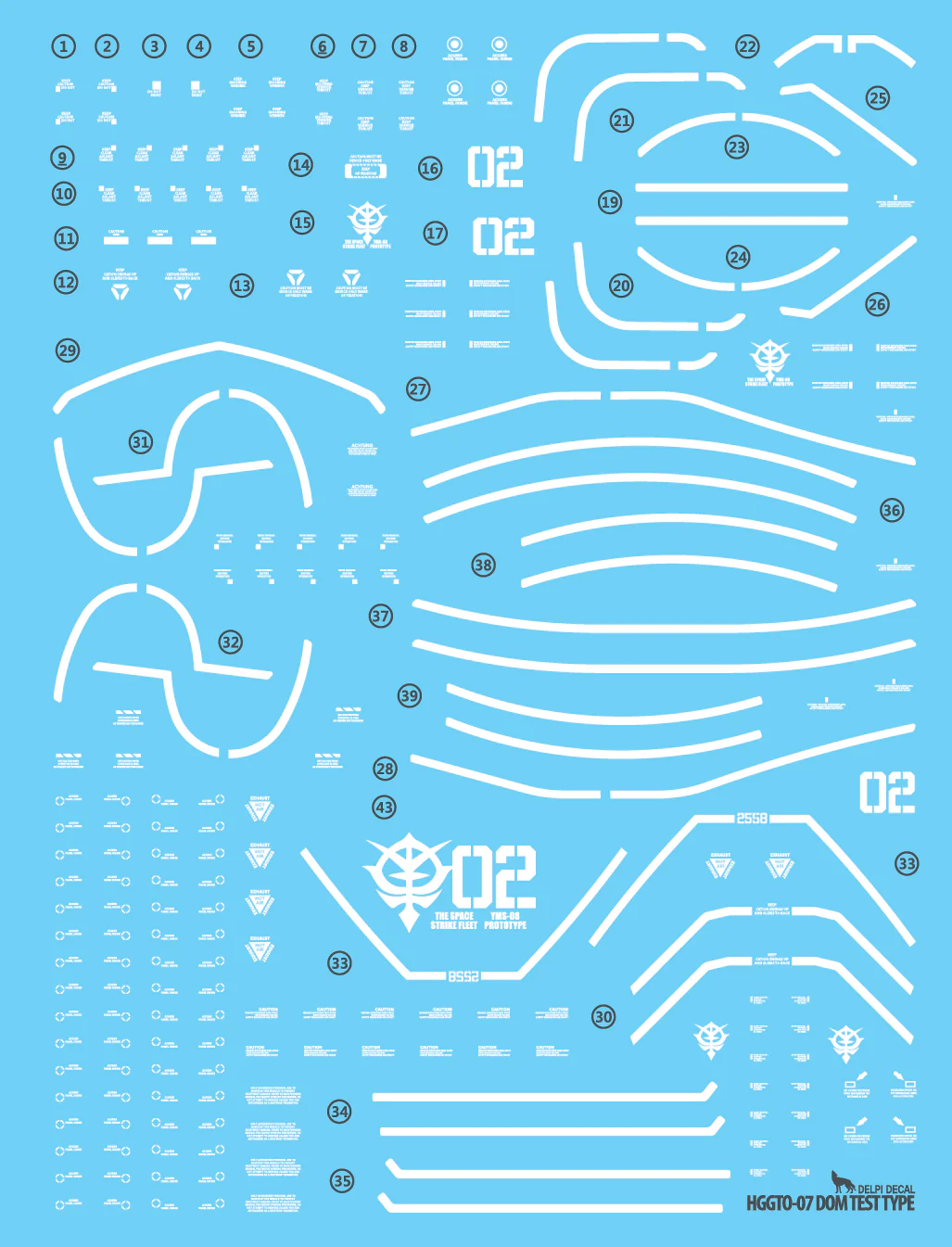 HG The Origin 07 Dom Test Type (Luminous) (Water Decal)