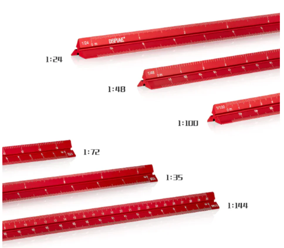 DSPIAE AT-AS Aluminum Alloy Scale (1:24 1:35 1:48 1:72 1:100 1:144)