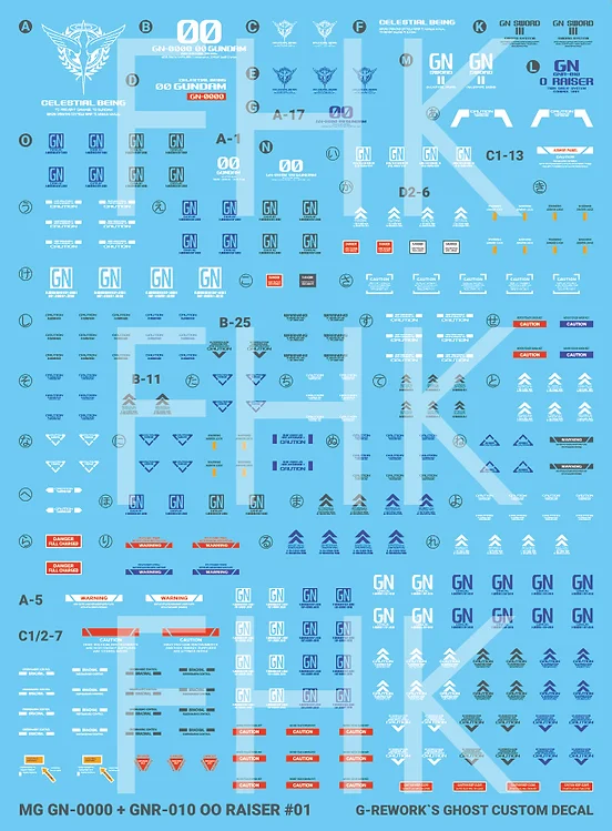 G-REWORK - [MG] 00 Gundam [OO Raiser] (Water Decal)