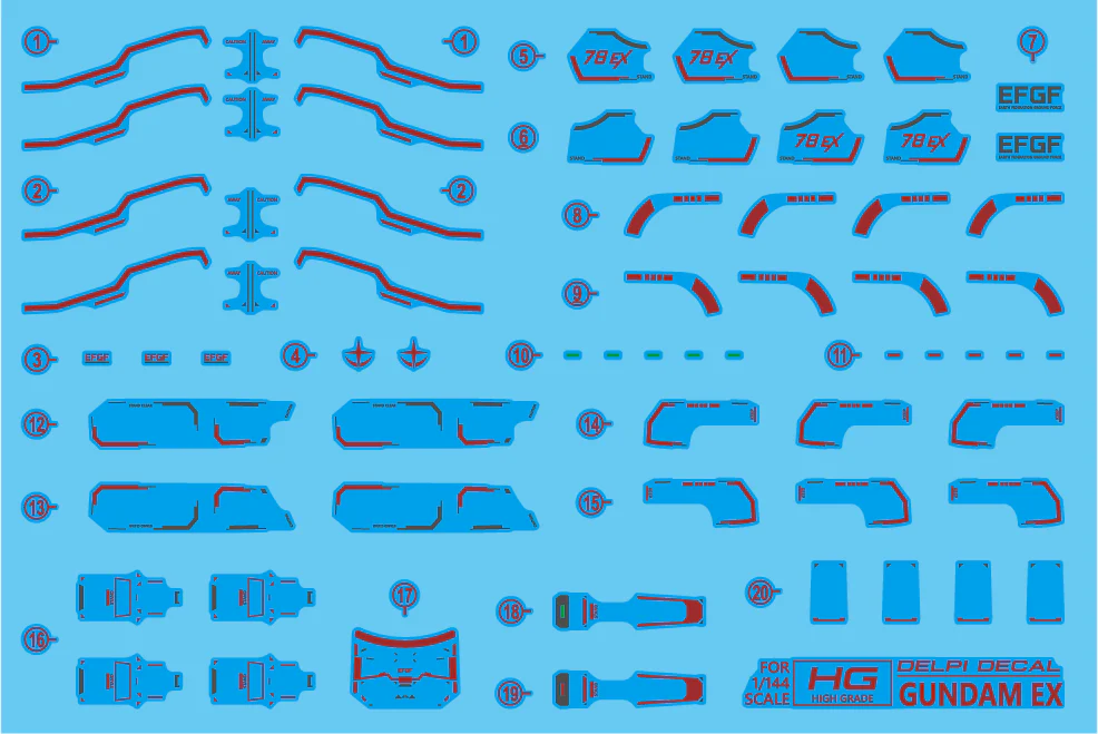 HG REQUIEM EX GUNDAM WATER DECAL