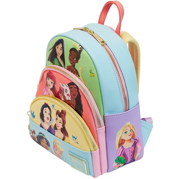 Disney Princess Collage Triple Pocket Mini Backpack