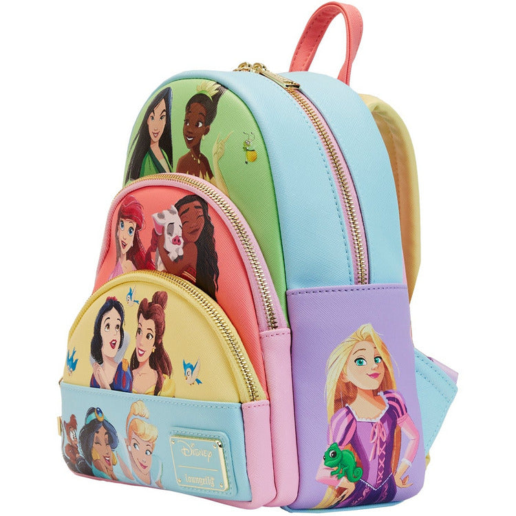Disney Princess Collage Triple Pocket Mini Backpack