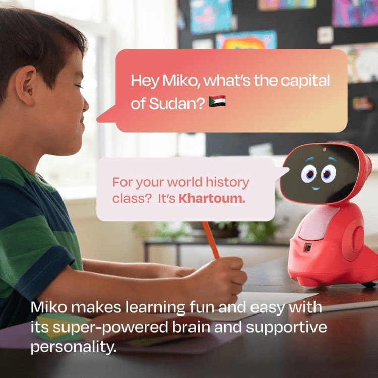 Miko 3: AI-Powered Smart Robot for Kids Red