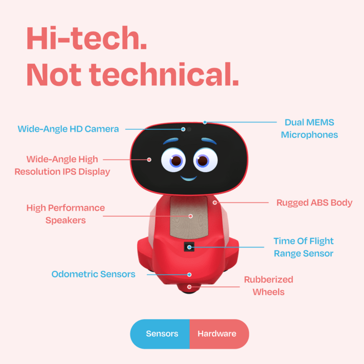 Miko 3: AI-Powered Smart Robot for Kids Red