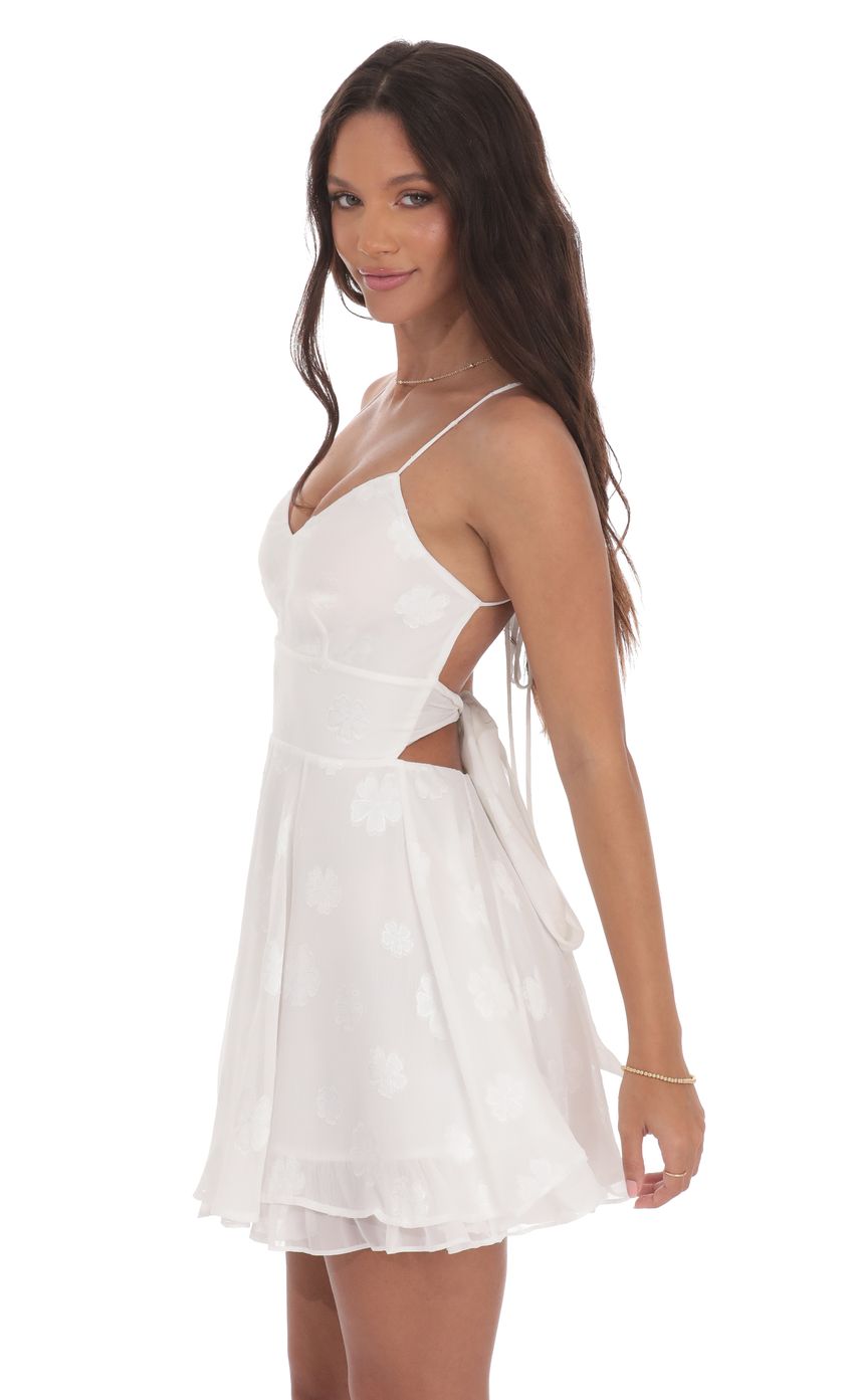 Fit and Flare Dress in Floral White