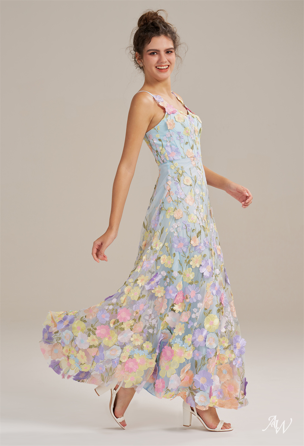 Alison A-line Tulle V-Neck Dresses