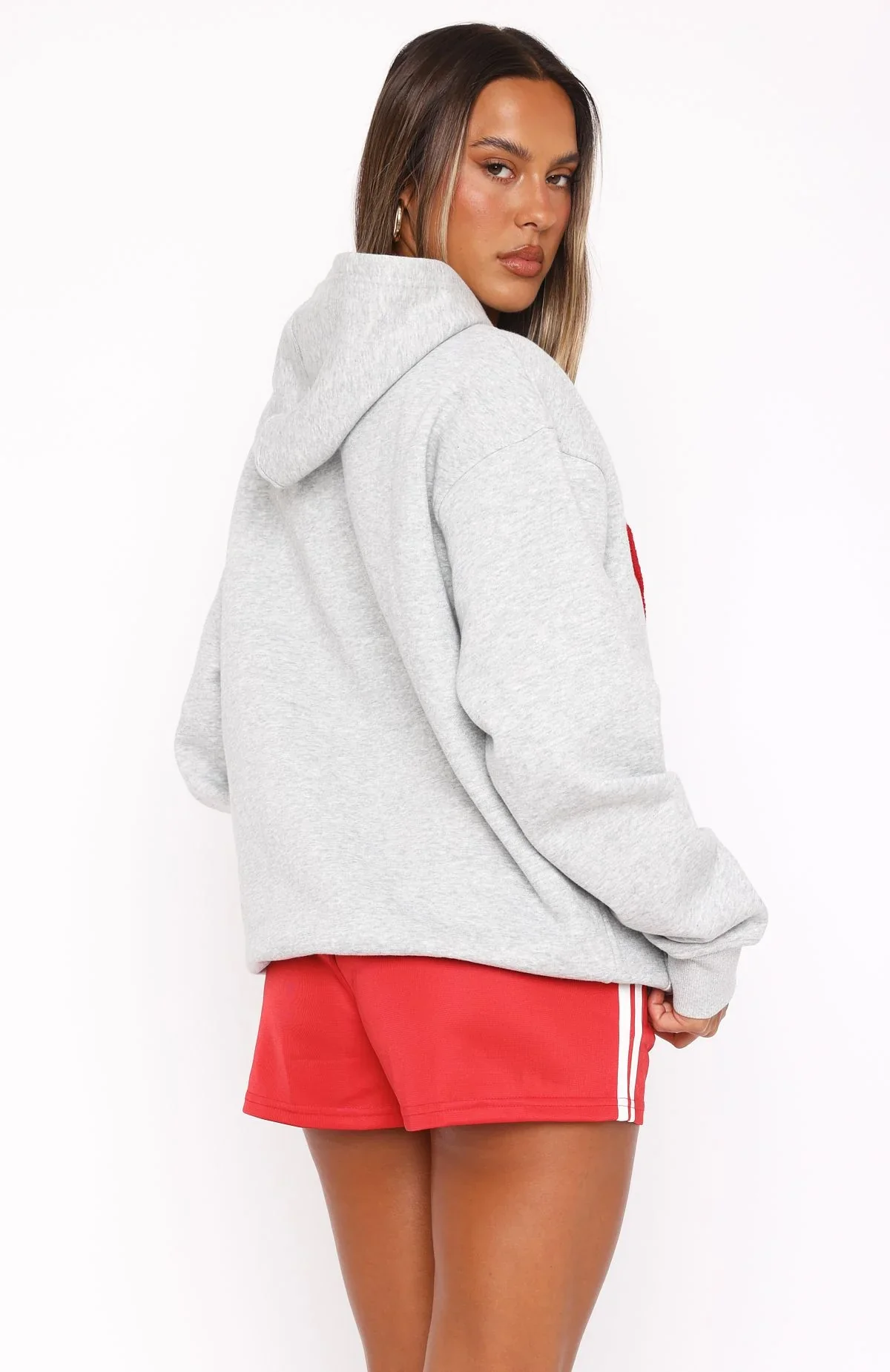 Give It Away Oversized Hoodie Dark Grey Marle