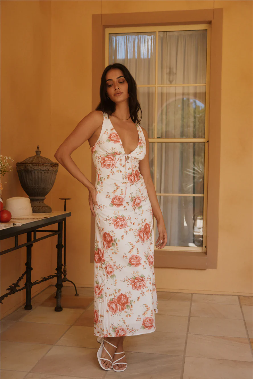 Fleeting Moments Floral Mini Dress Red