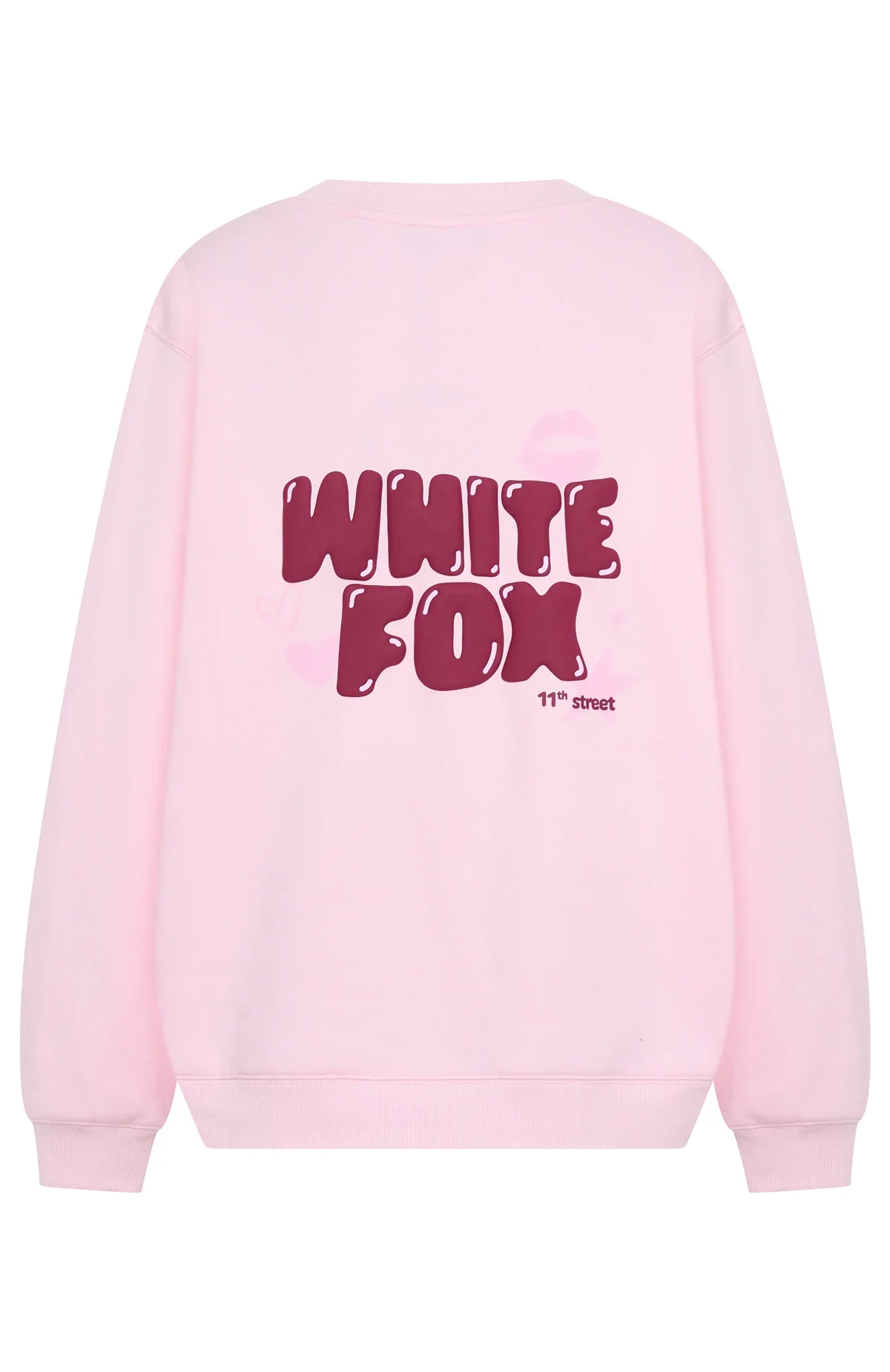 11th Street Sweet Kisses Oversized Sweater Pink Sugar