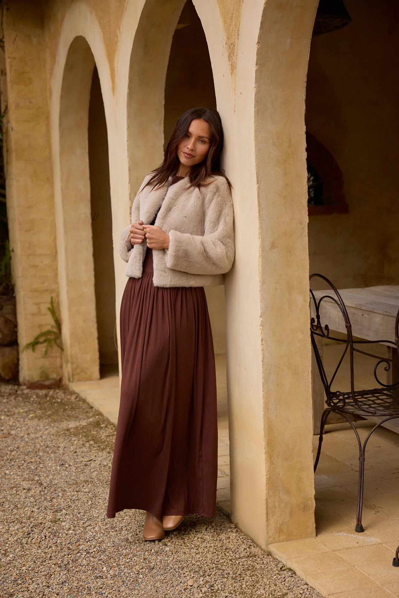 Nalla Maxi Dress Brown