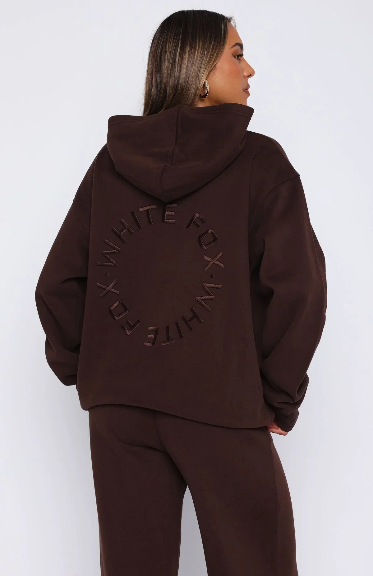 Stay Lifted Oversized Hoodie Bitter Chocolate