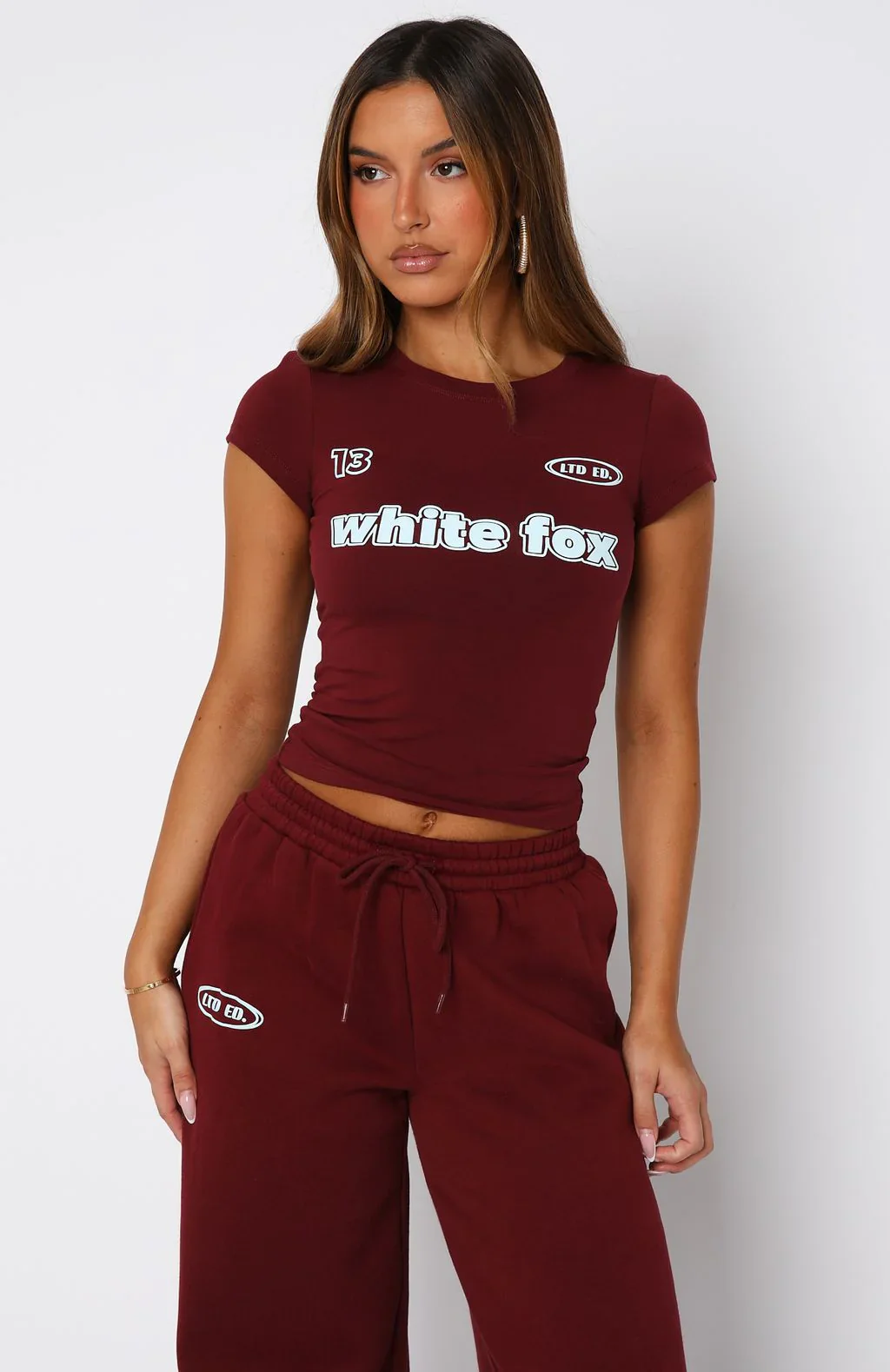 Ready To Go Baby Tee Burgundy