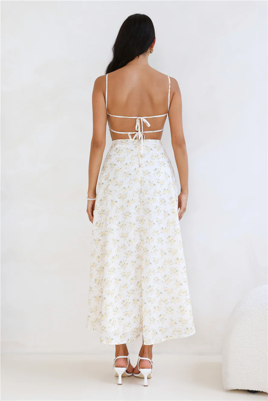 Orchid Kiss Maxi Dress Yellow
